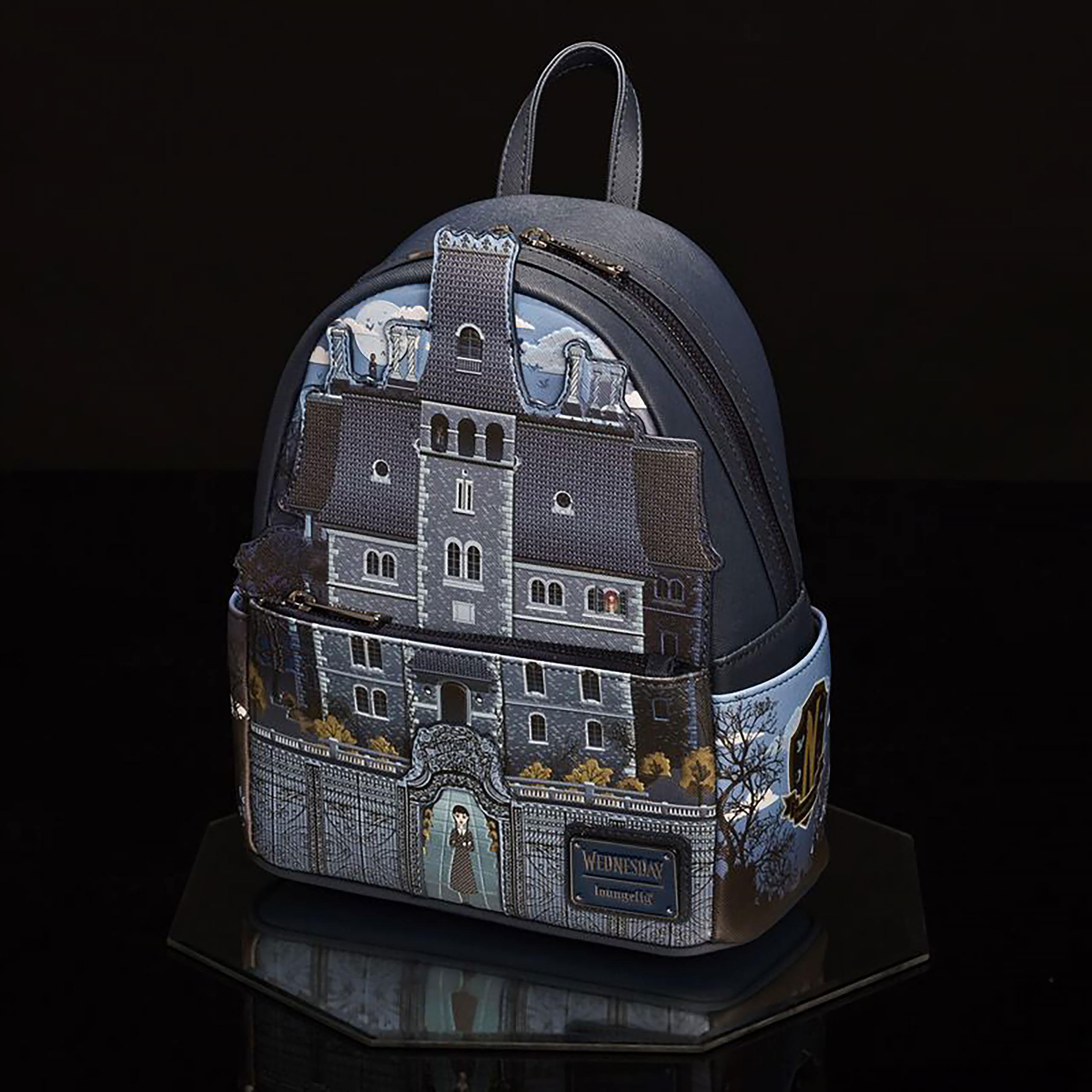 Wednesday - Nevermore Academy Mochila Mini Brillante en la Oscuridad