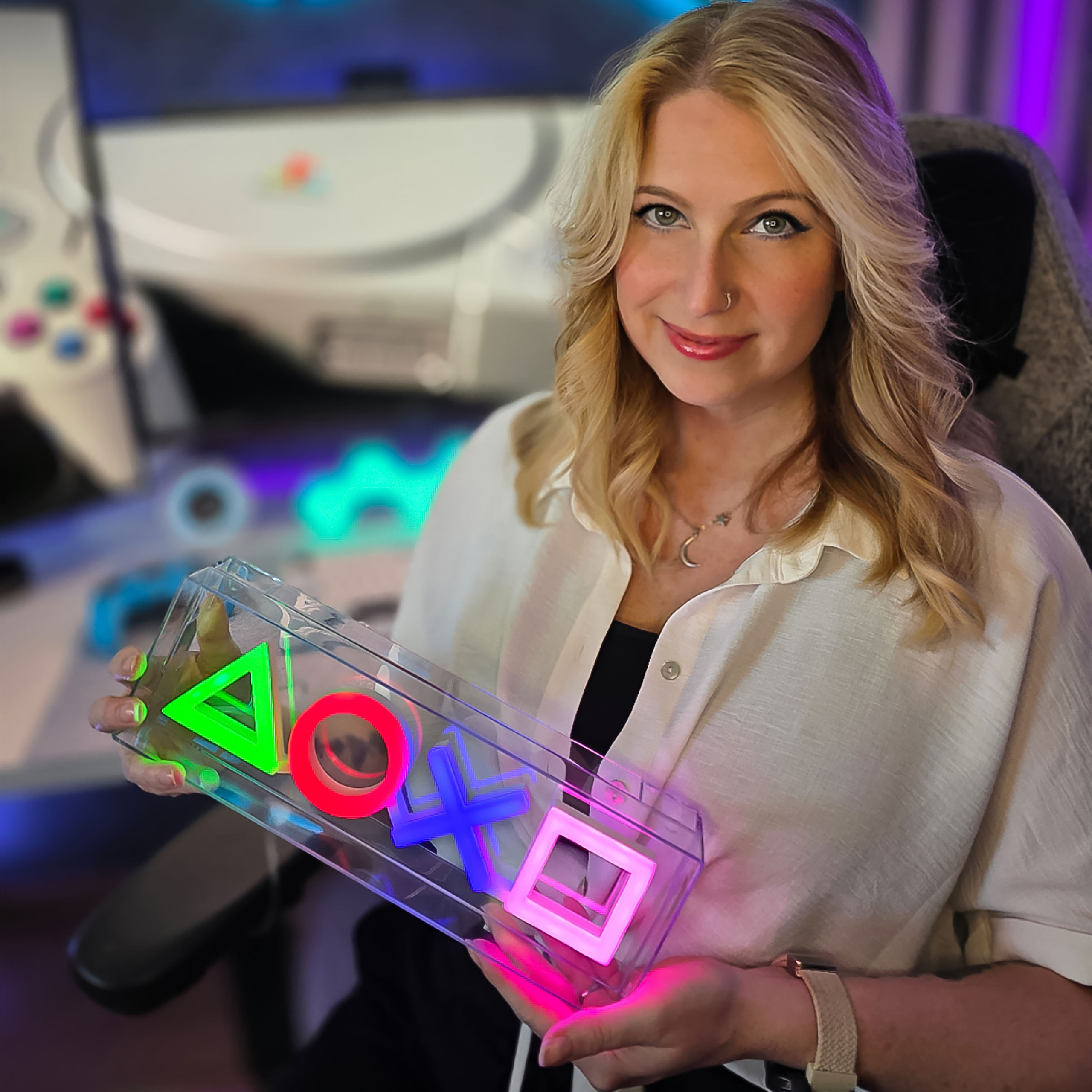 PlayStation - Neon Symbolen Tafellamp