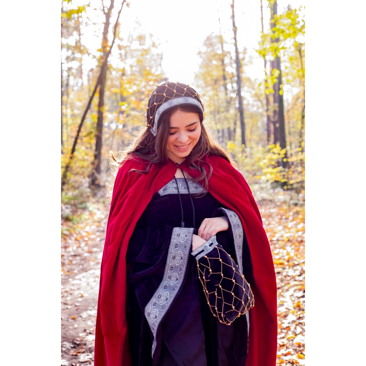 Mittelalter Samtbeutel Relindis schwarz