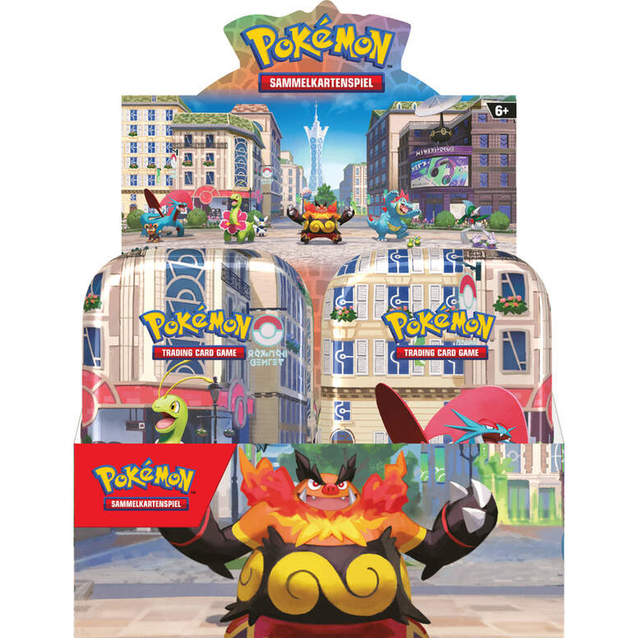 Pokémon - Ciudad Luminalia caja mini lata para cartas coleccionables