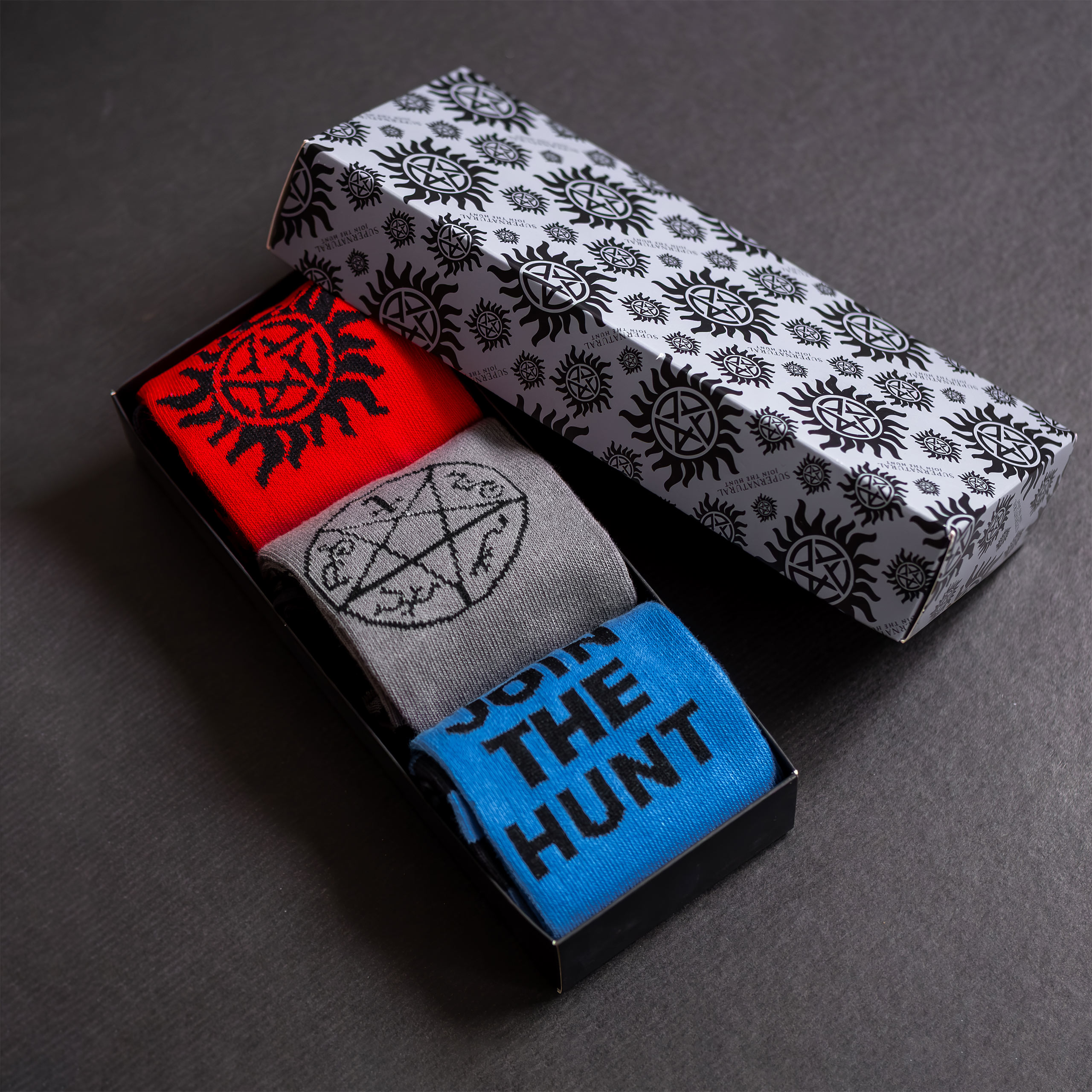 Supernatural Socken 3er Set in Geschenkbox