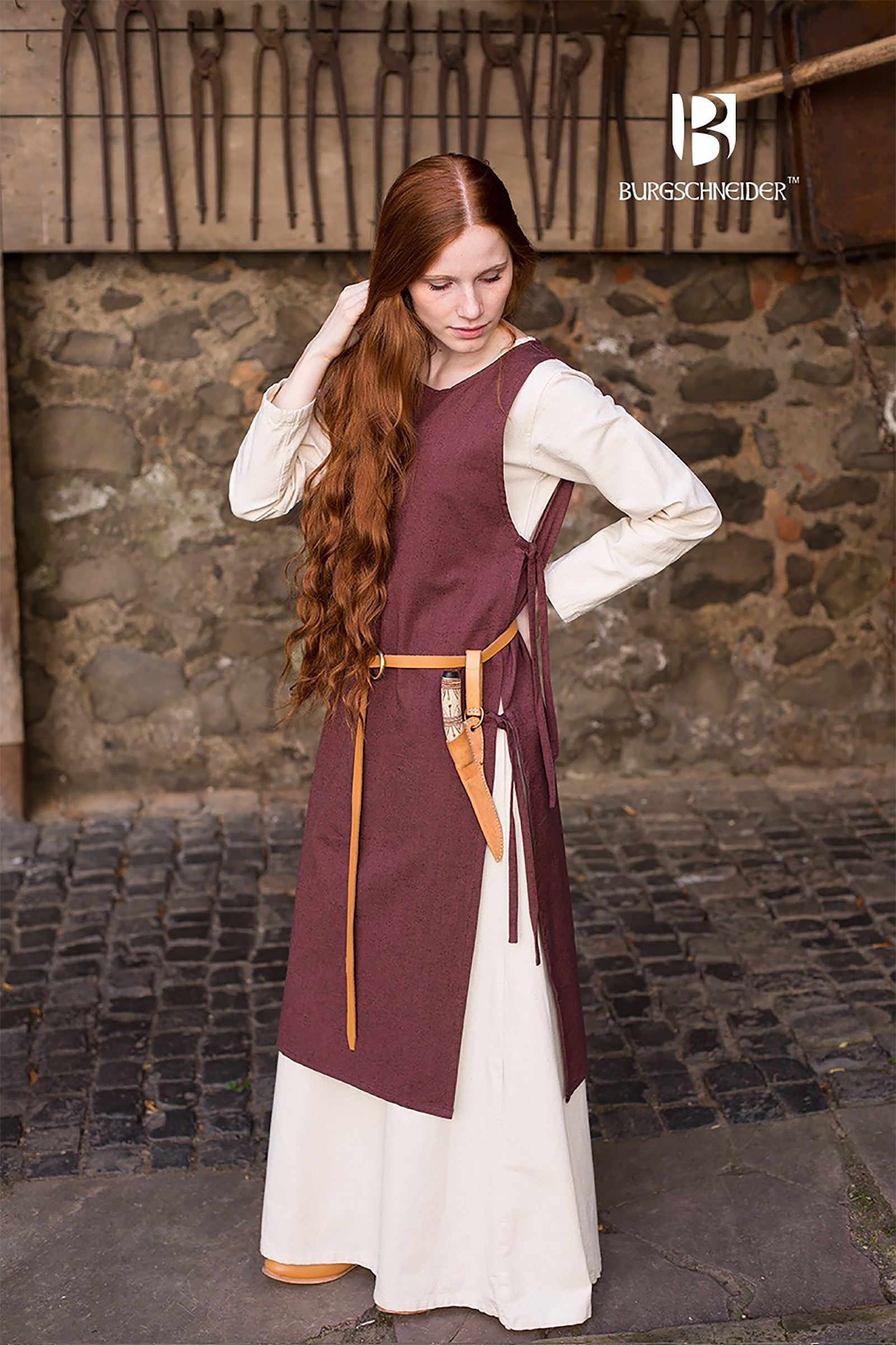 Sur-robe médiévale Haithabu marron