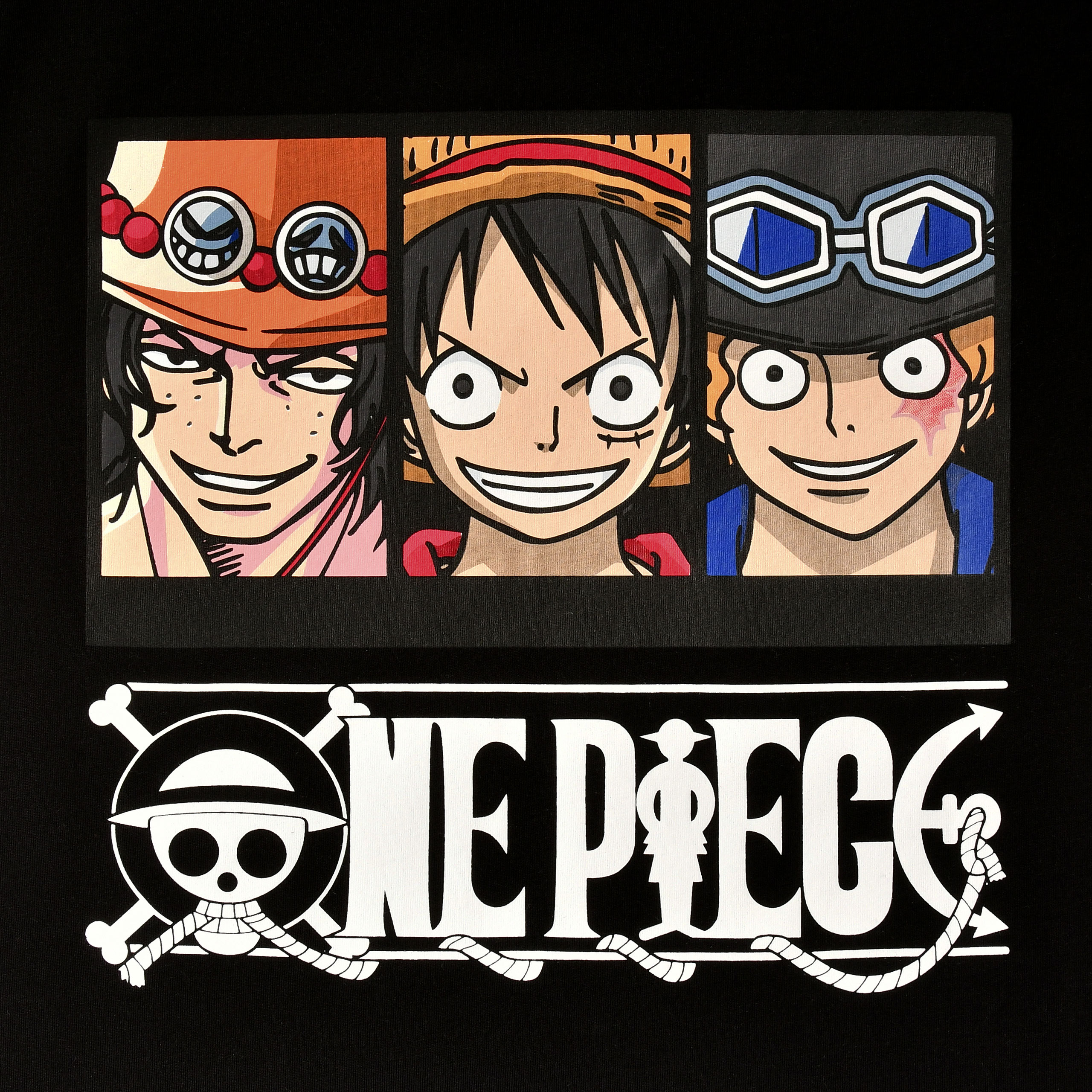 One Piece - Crew T-shirt zwart