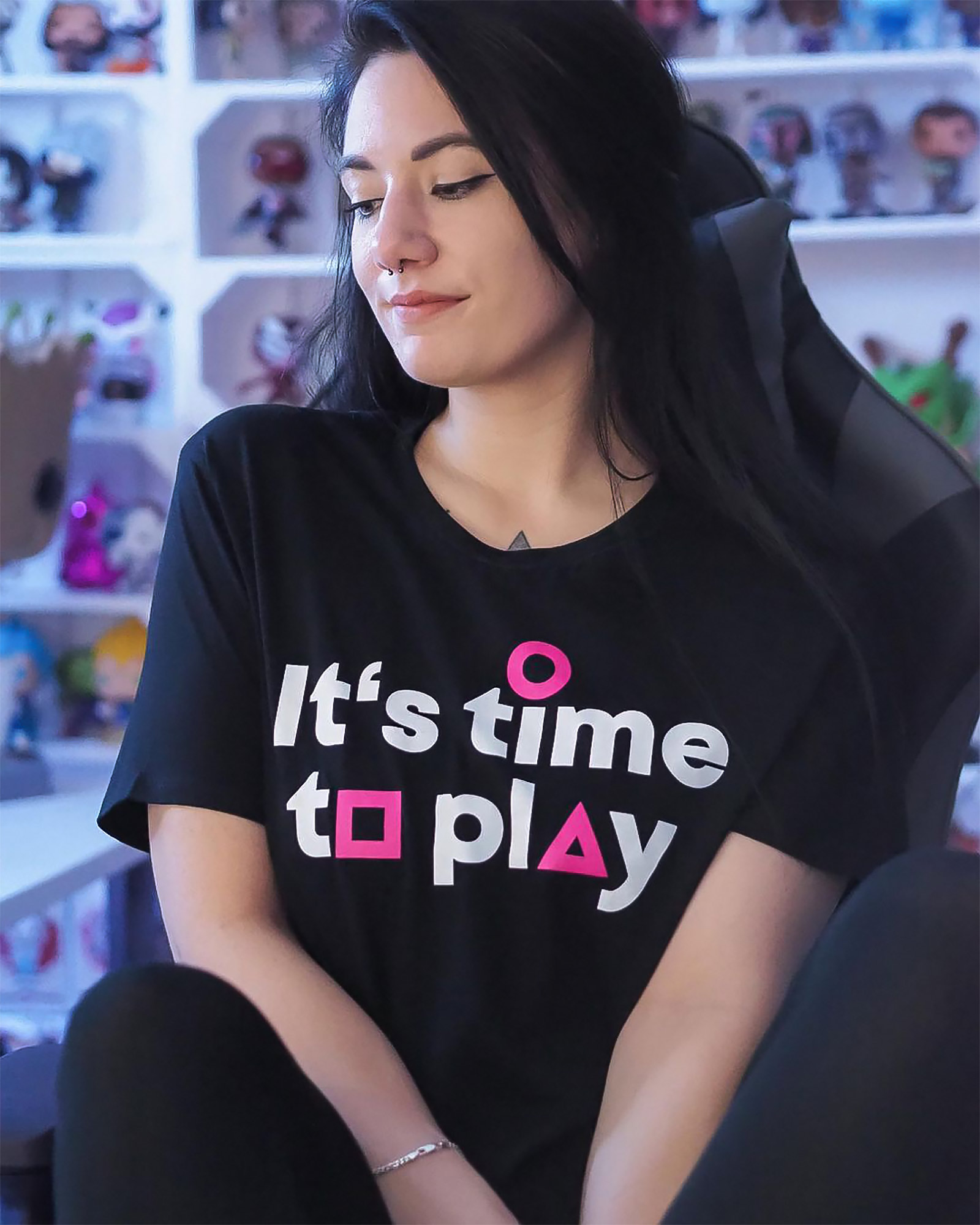 It’s Time to Play T-Shirt für Squid Game Fans schwarz