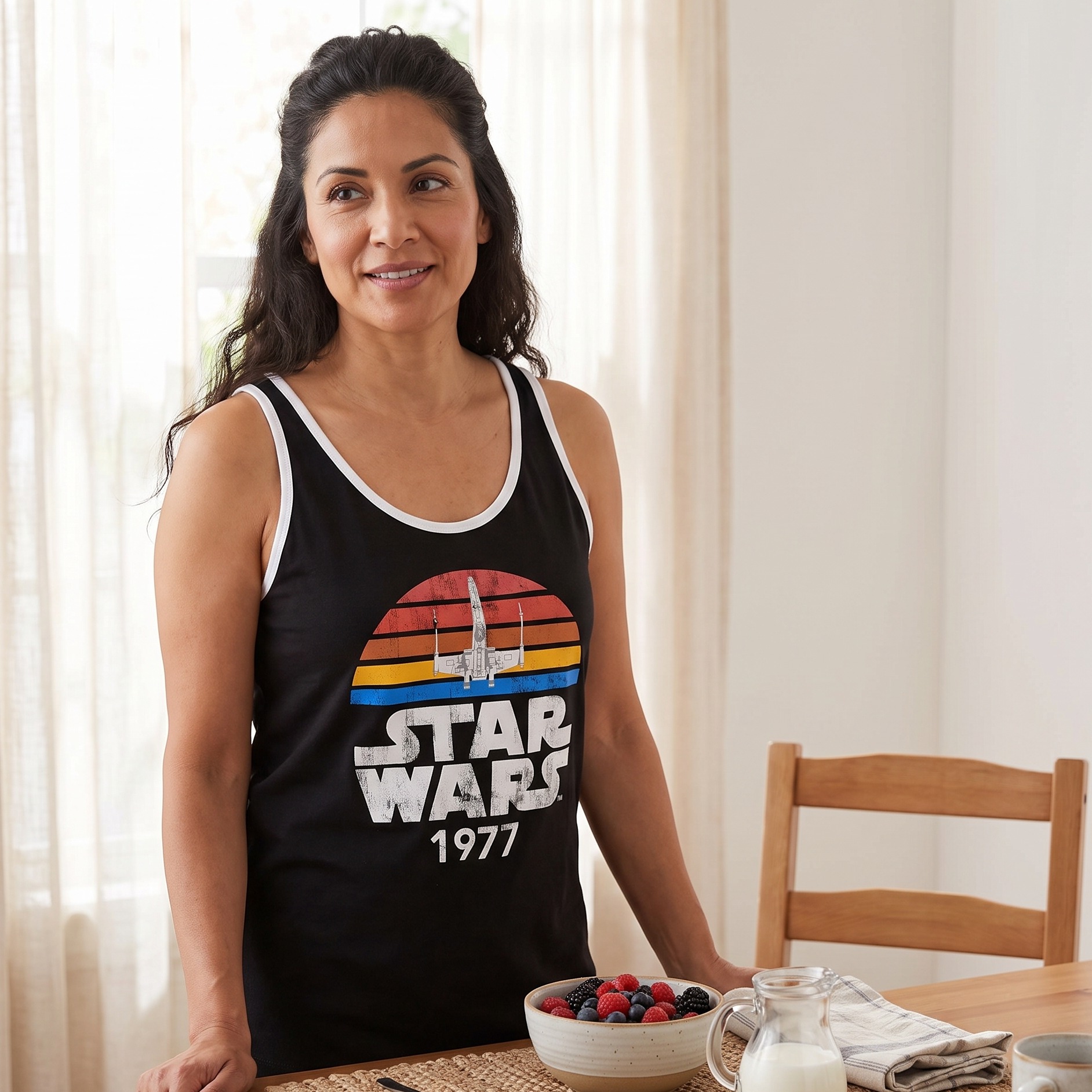 Star Wars of 1977 Distressed Tanktop schwarz