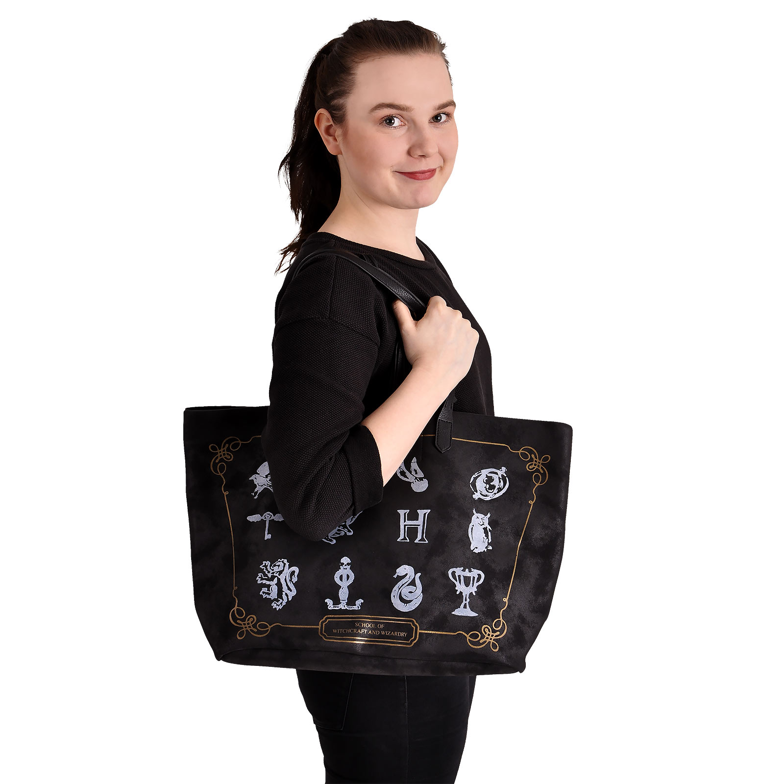 Harry Potter - Hogwarts Symbols Shopper Bag
