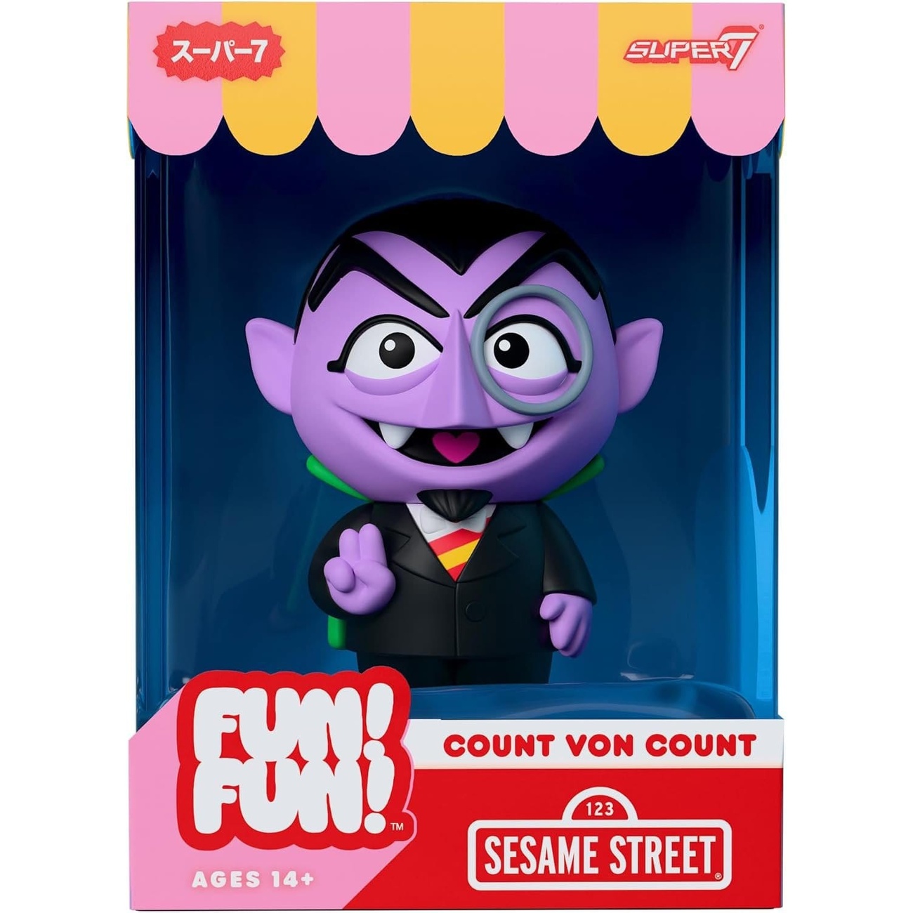 Sesame Street Fun! Fun! Figurine souple en vinyle Wave 01 - Count von Count 18 cm