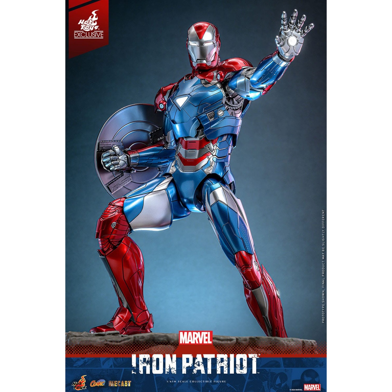 Marvel - Iron Patriot Comic Diecast Masterpiece action figure esclusiva in scala 1:6