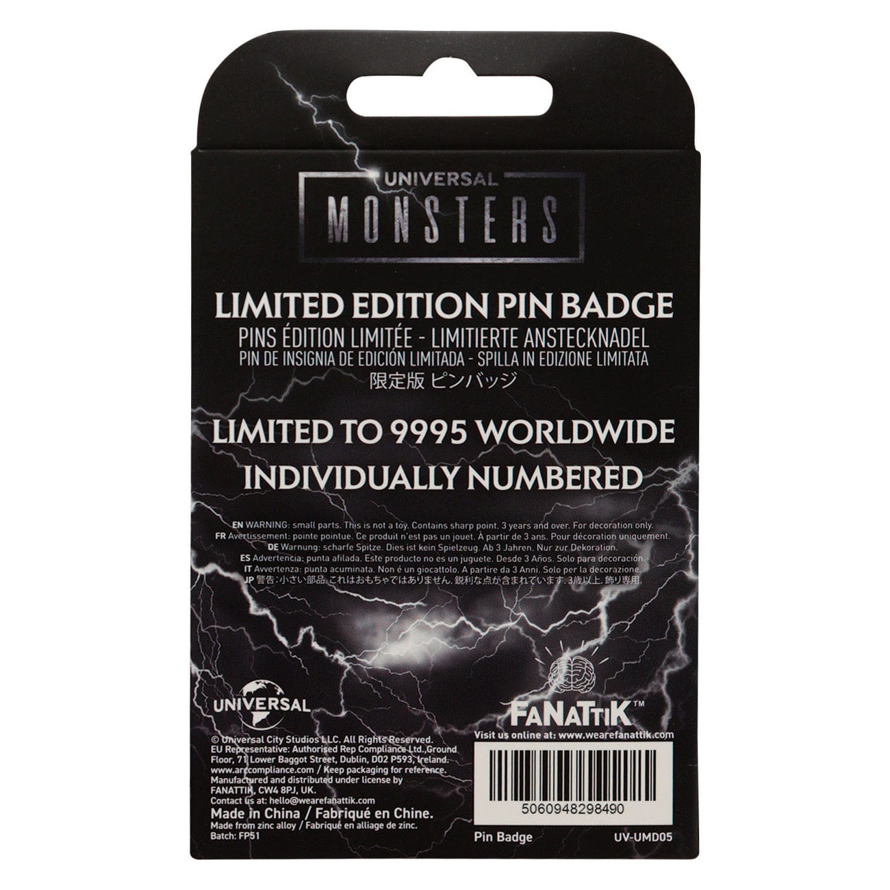 Universal Monsters Limited Edition Pin