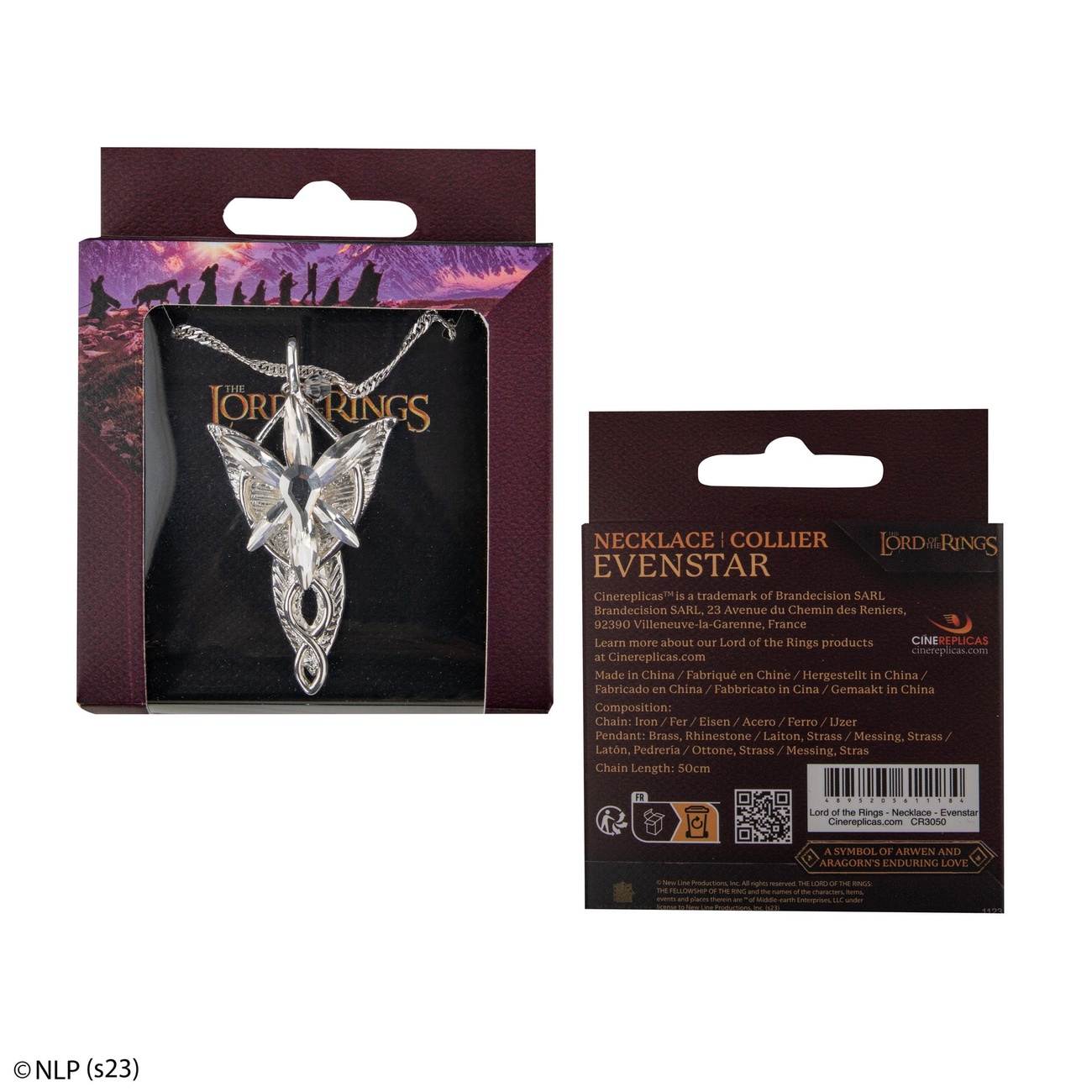 Le Seigneur des Anneaux - Pendentif Étoile du Soir d'Arwen avec chaîne