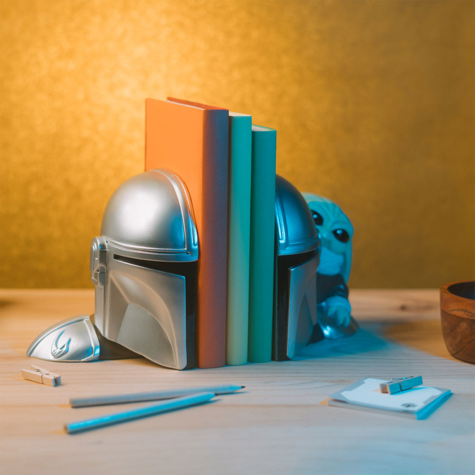 Fermalibri Grogu e Mandaloriano - Star Wars The Mandalorian