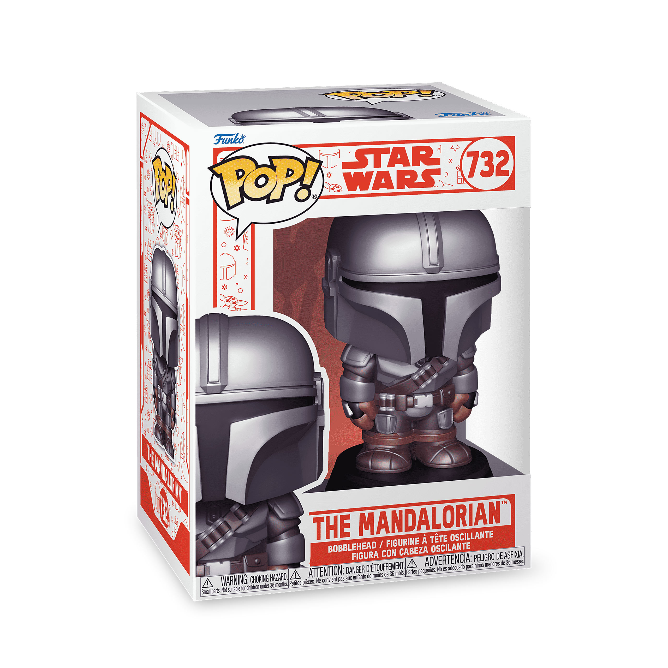 Figura Bobblehead Funko Pop Mando Holiday - Star Wars The Mandalorian