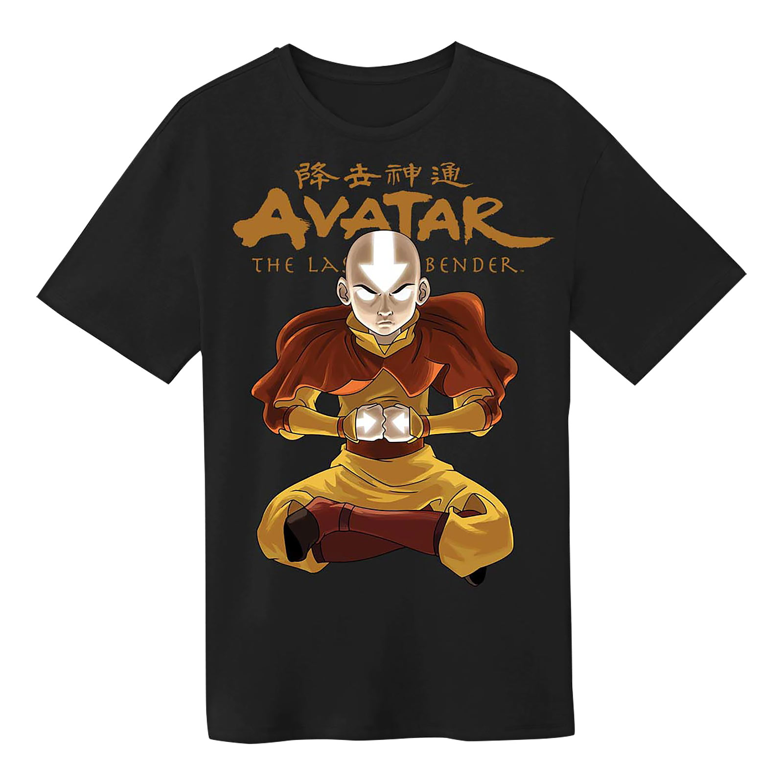 Avatar The Last Airbender - Aang State Pose T-Shirt Black