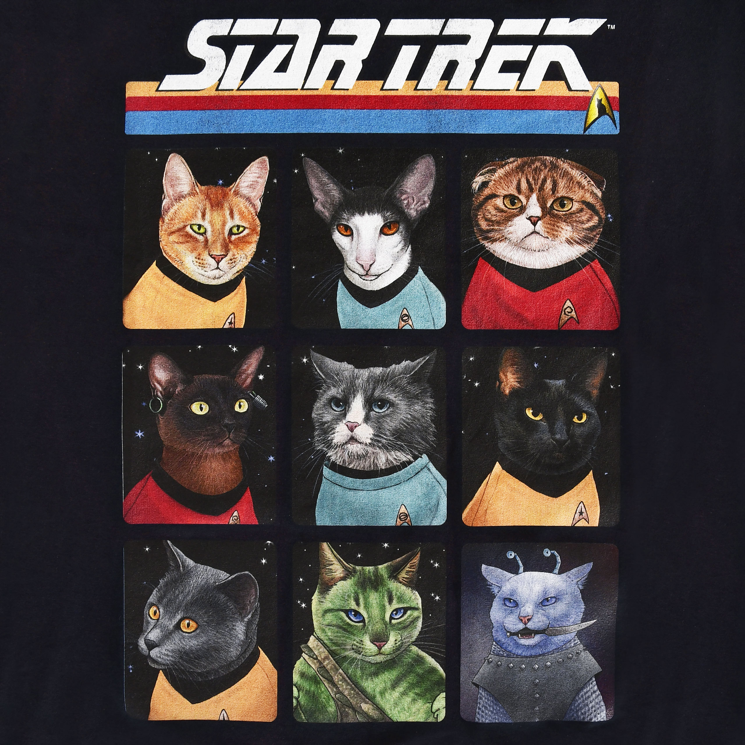 Star Trek - T-shirt Cat Crew bleu