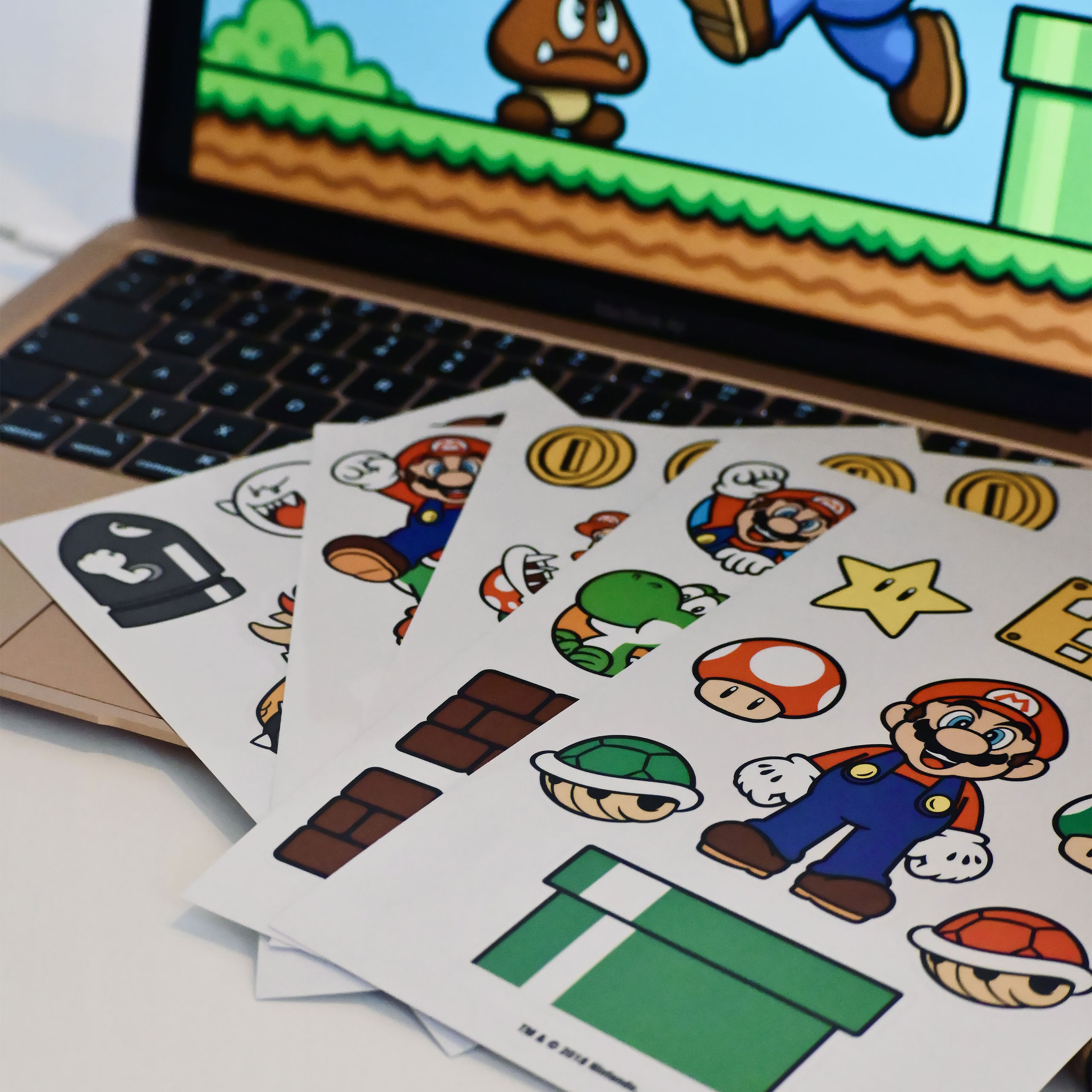 Super Mario - Pegatinas del Reino Champiñón