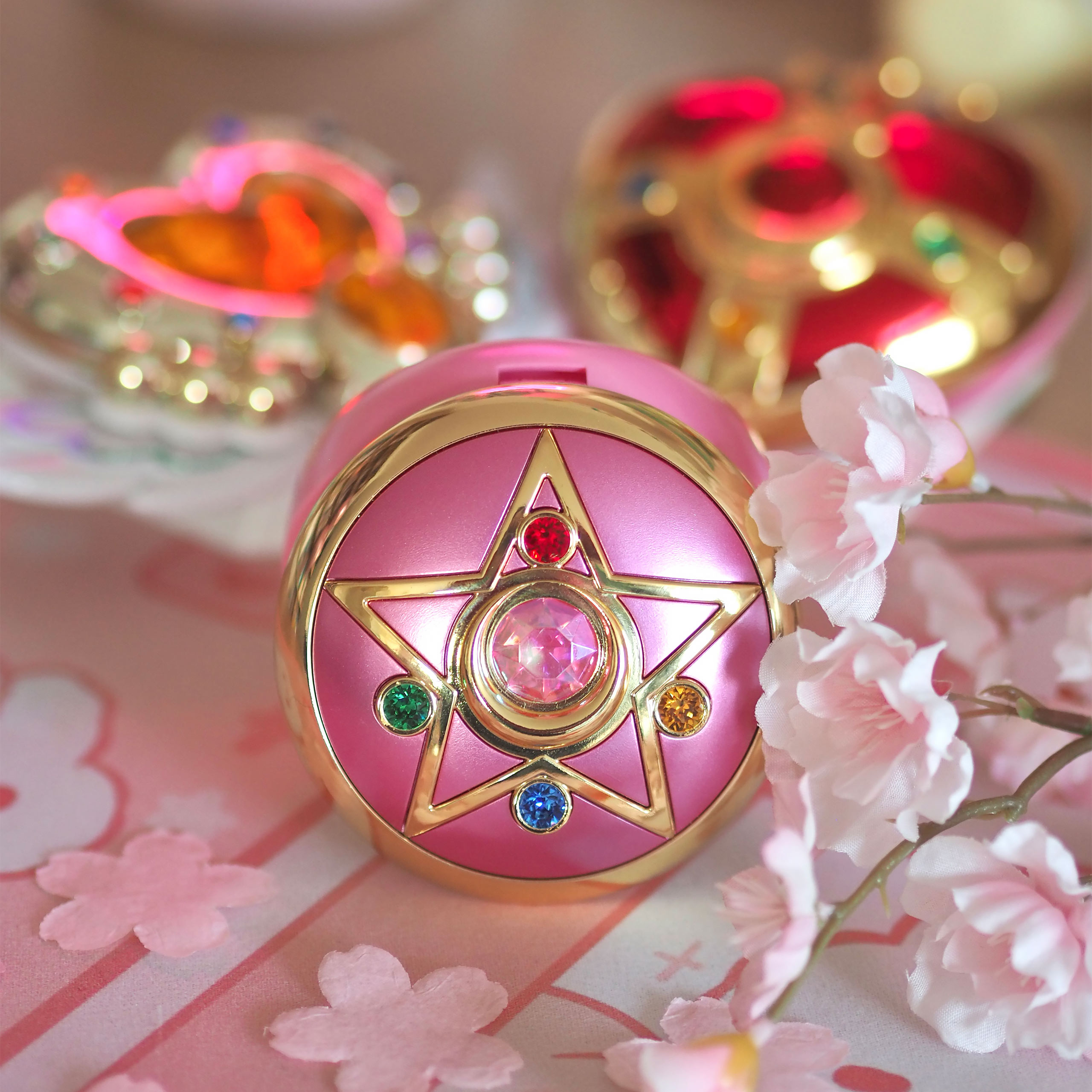 Sailor Moon - Mondkristall Verwandlungsbrosche mit Soundeffekten