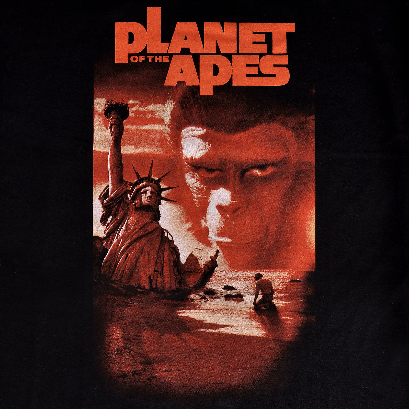 La Planète des Singes - T-shirt noir affiche de film classique 1968