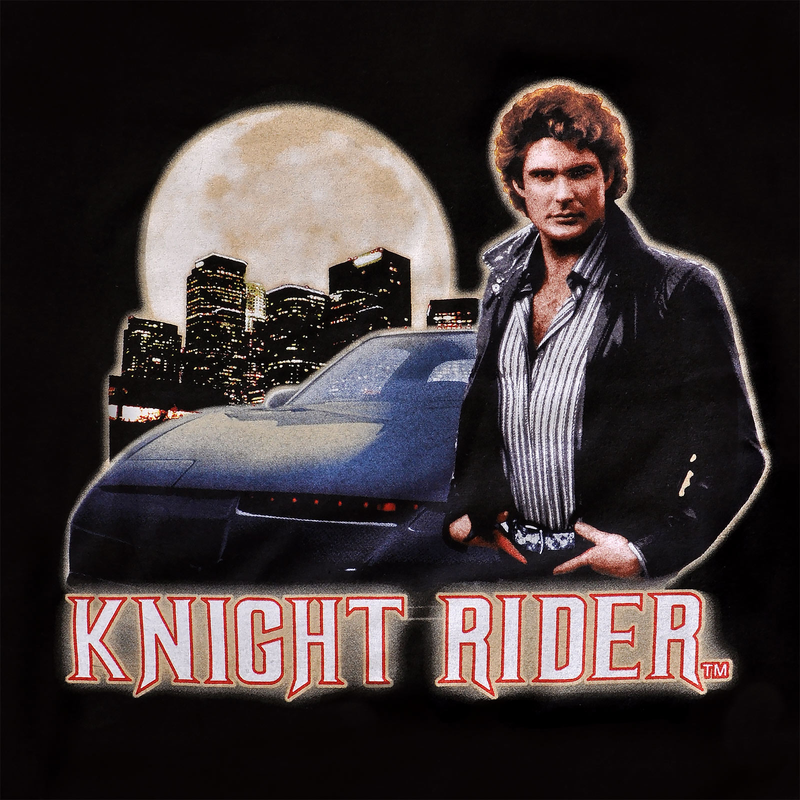 Knight Rider - Michael & Car T-shirt zwart