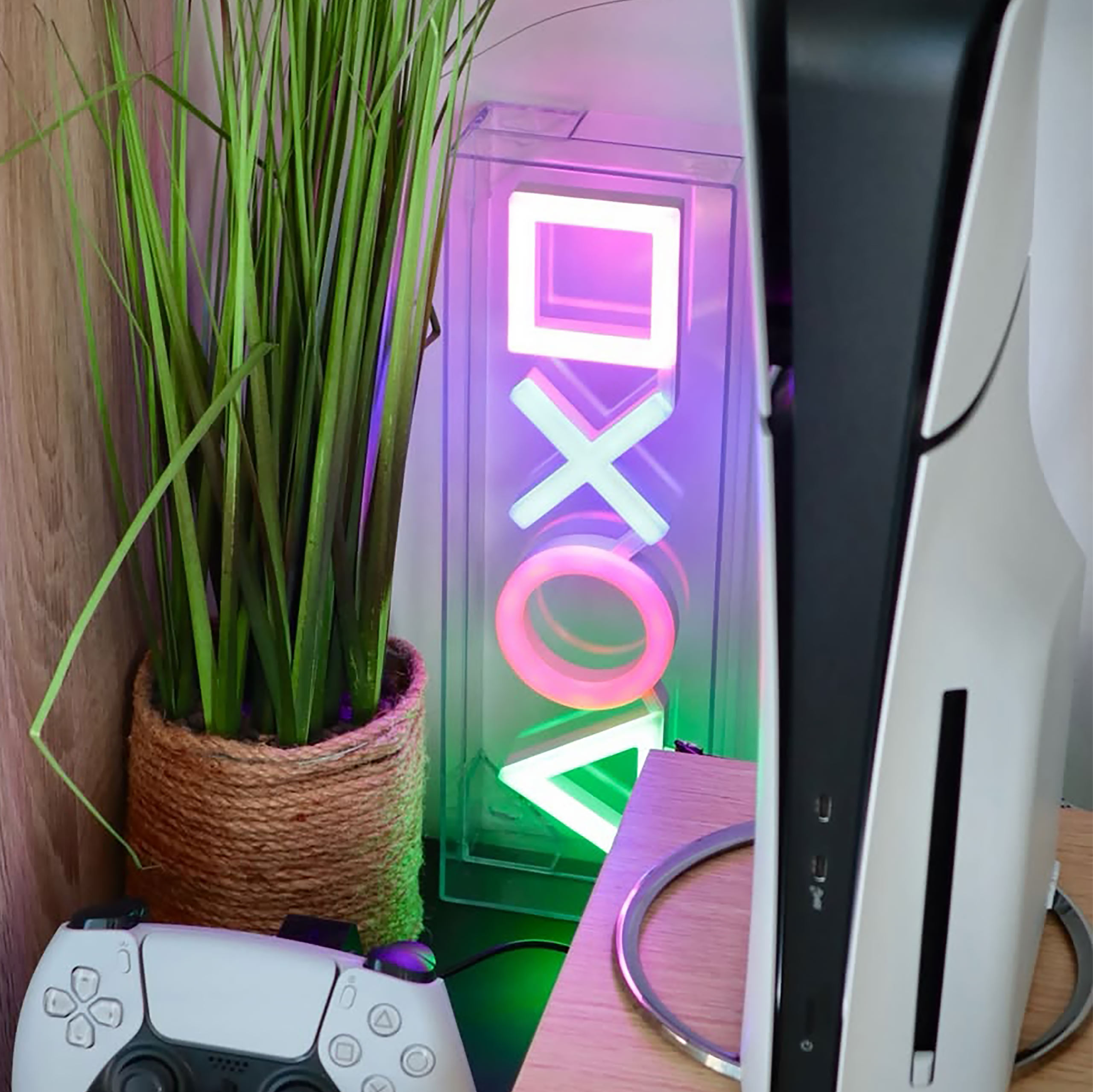 PlayStation - Neon Symbol Tischlampe