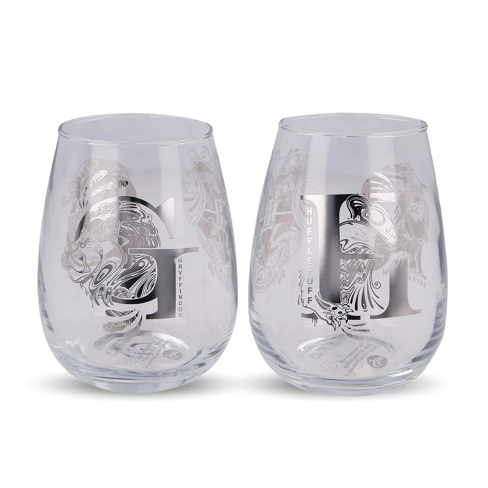 Harry Potter - Set de 2 vasos con escudos de Hogwarts