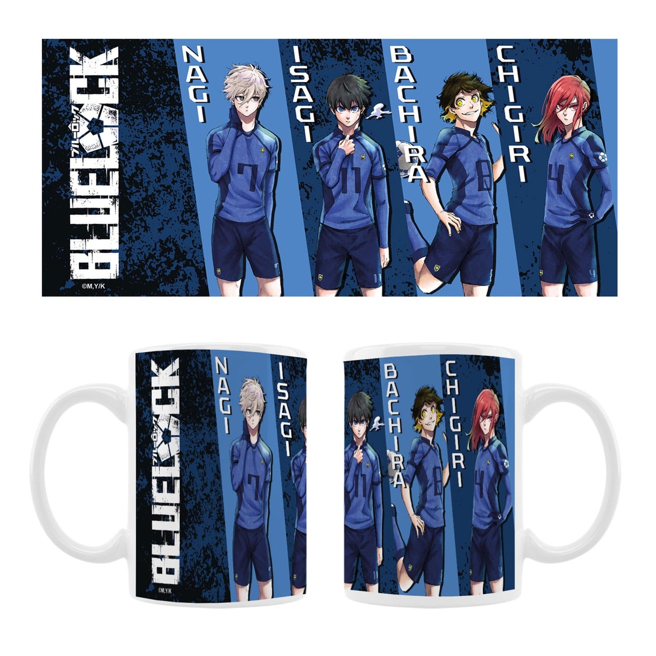 Taza de cerámica Blue Lock Nagi, Isagi, Bachira & Chigiri