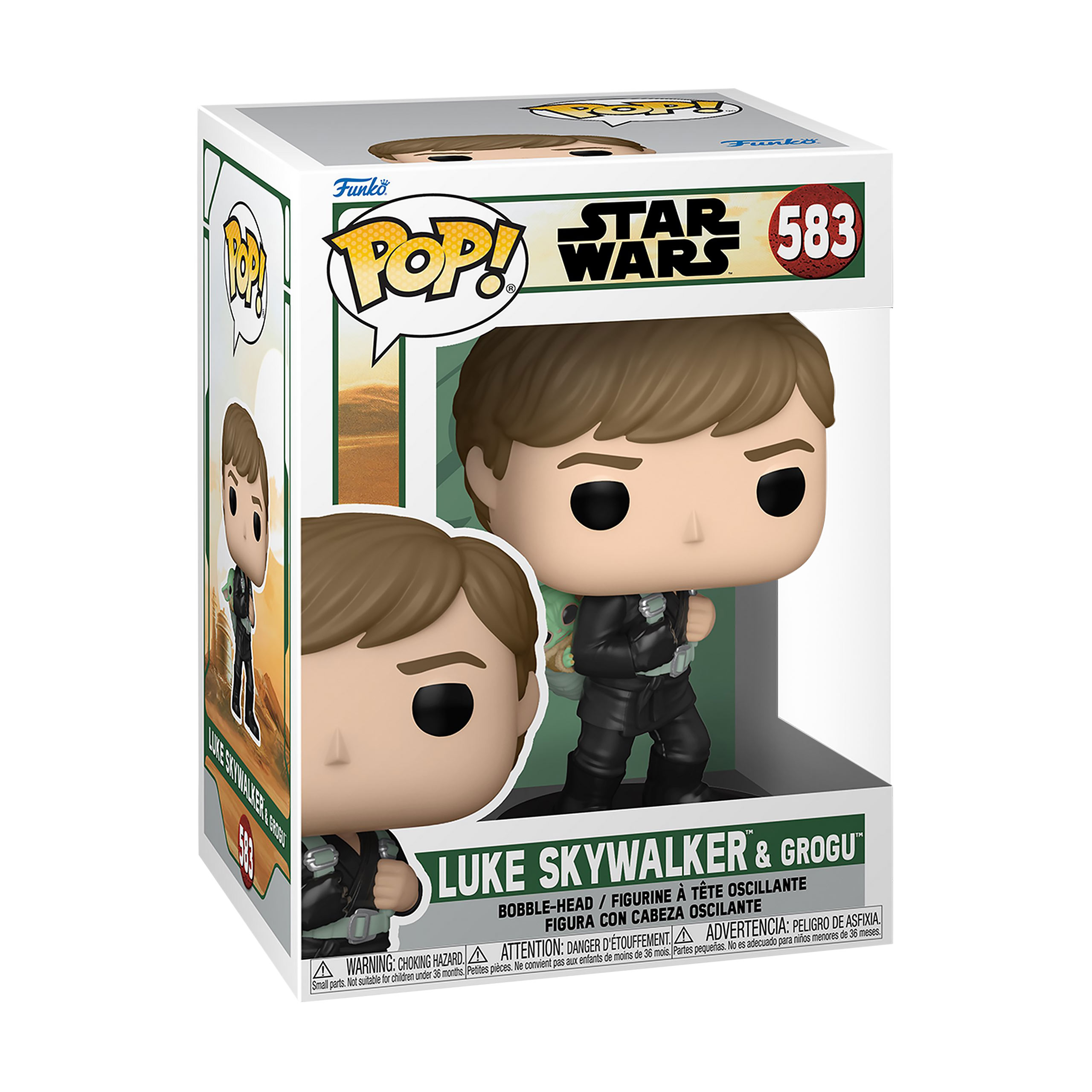 Star Wars - Luke Skywalker mit Grogu Funko Pop Wackelkopf-Figur
