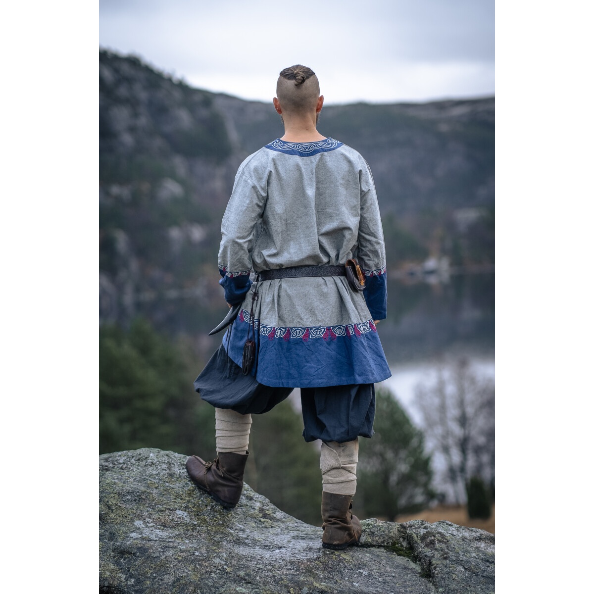 Tunique viking médiévale Freydis gris