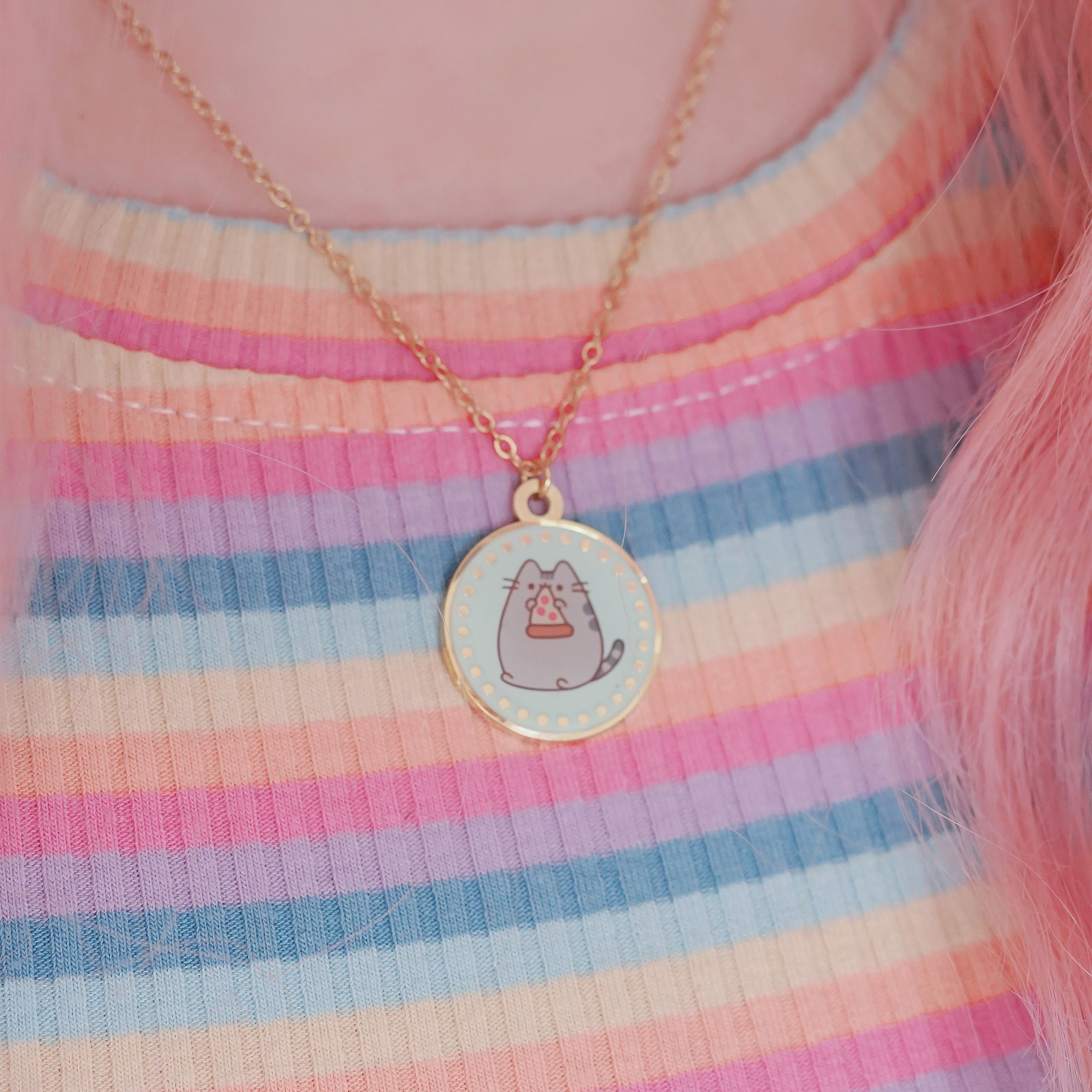 Pusheen - Collier Mange Pizza