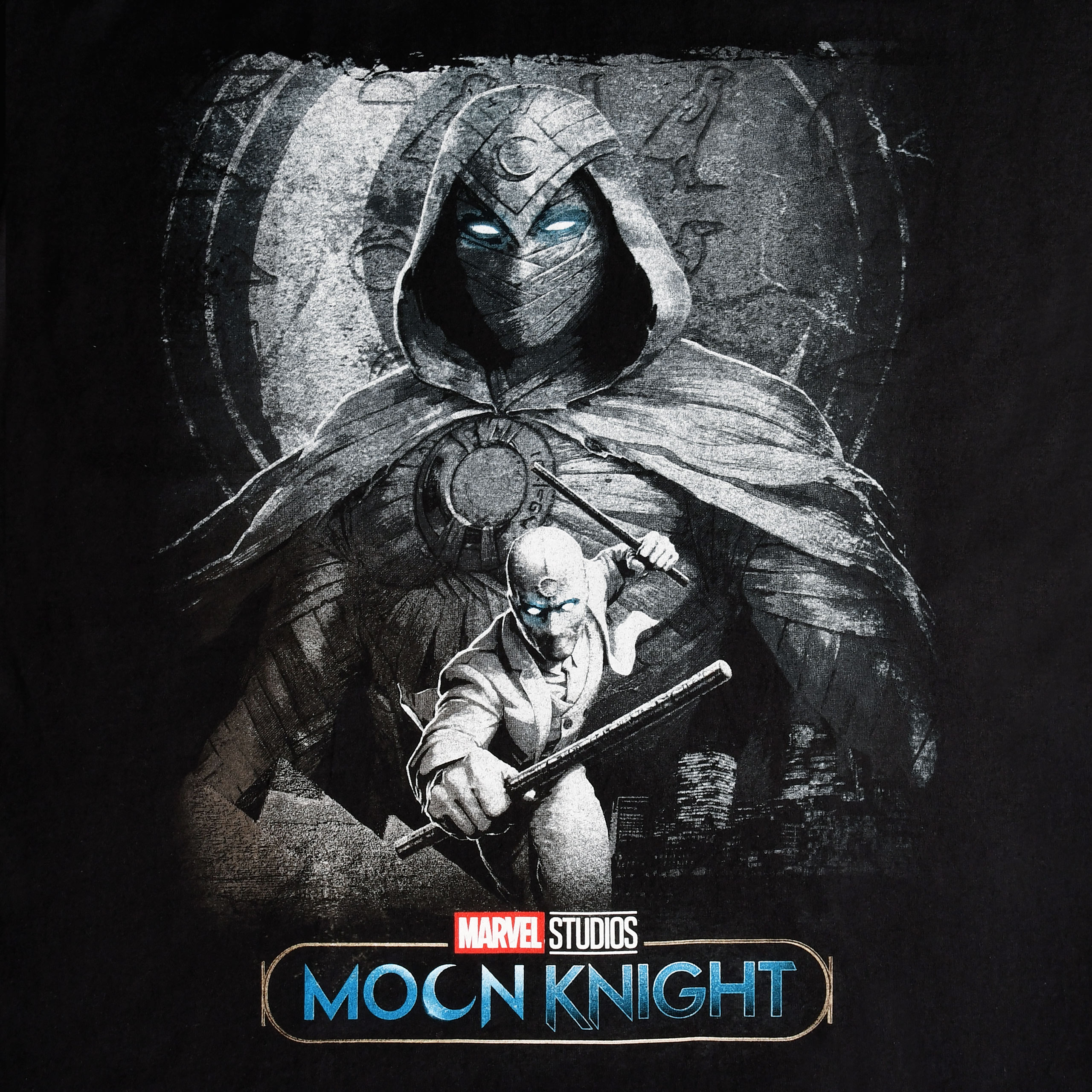 Marvel - T-shirt de personnage Moon Knight noir