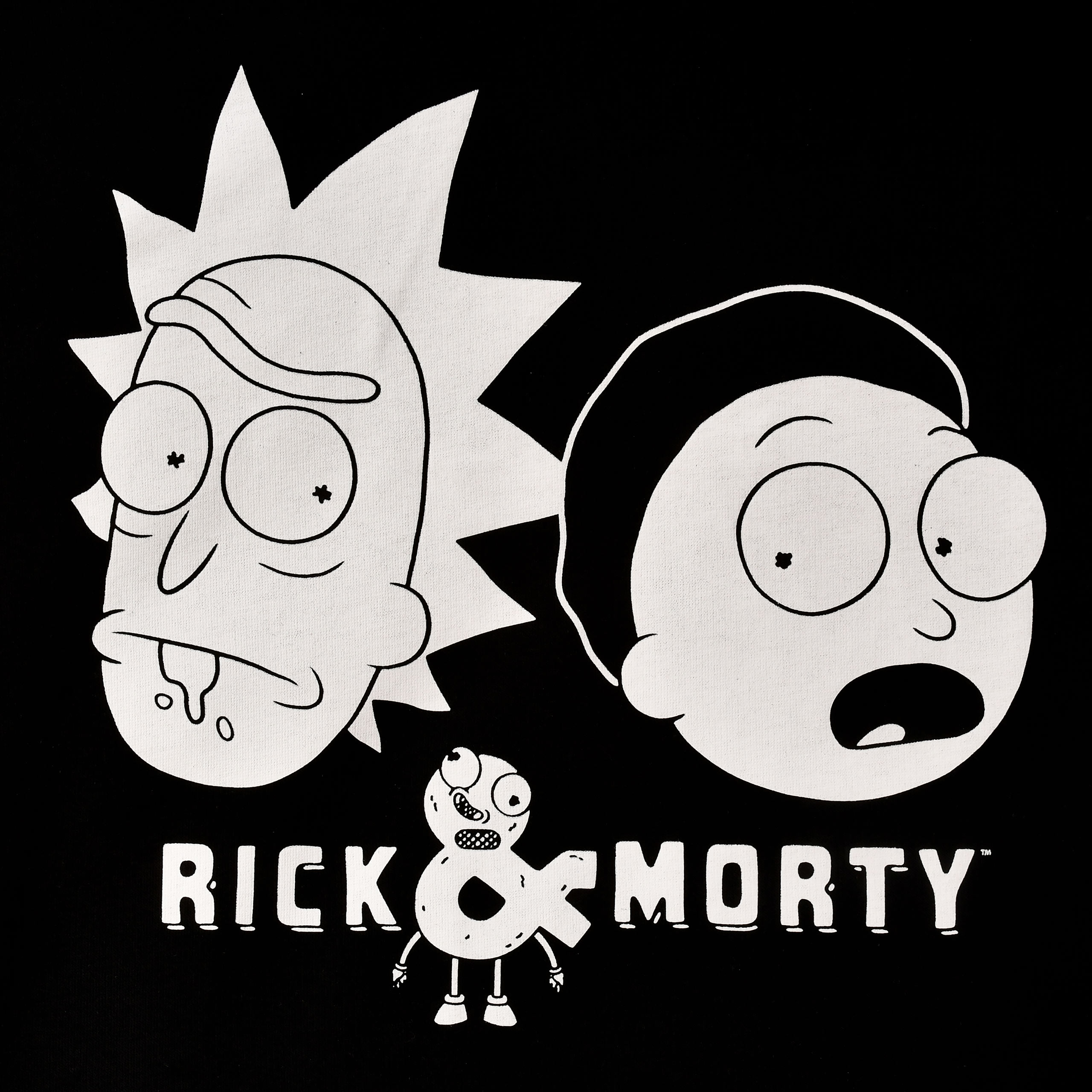 Rick et Morty - Sweat à capuche Faces noir