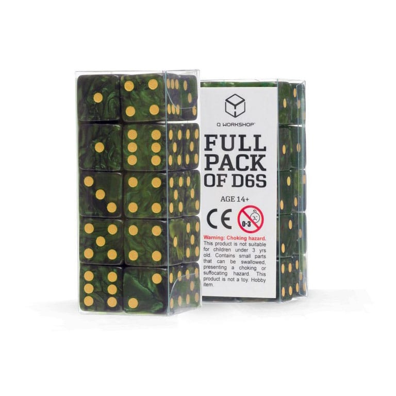 Q Workshop Würfel Set Full Pack D6 Grün (20)