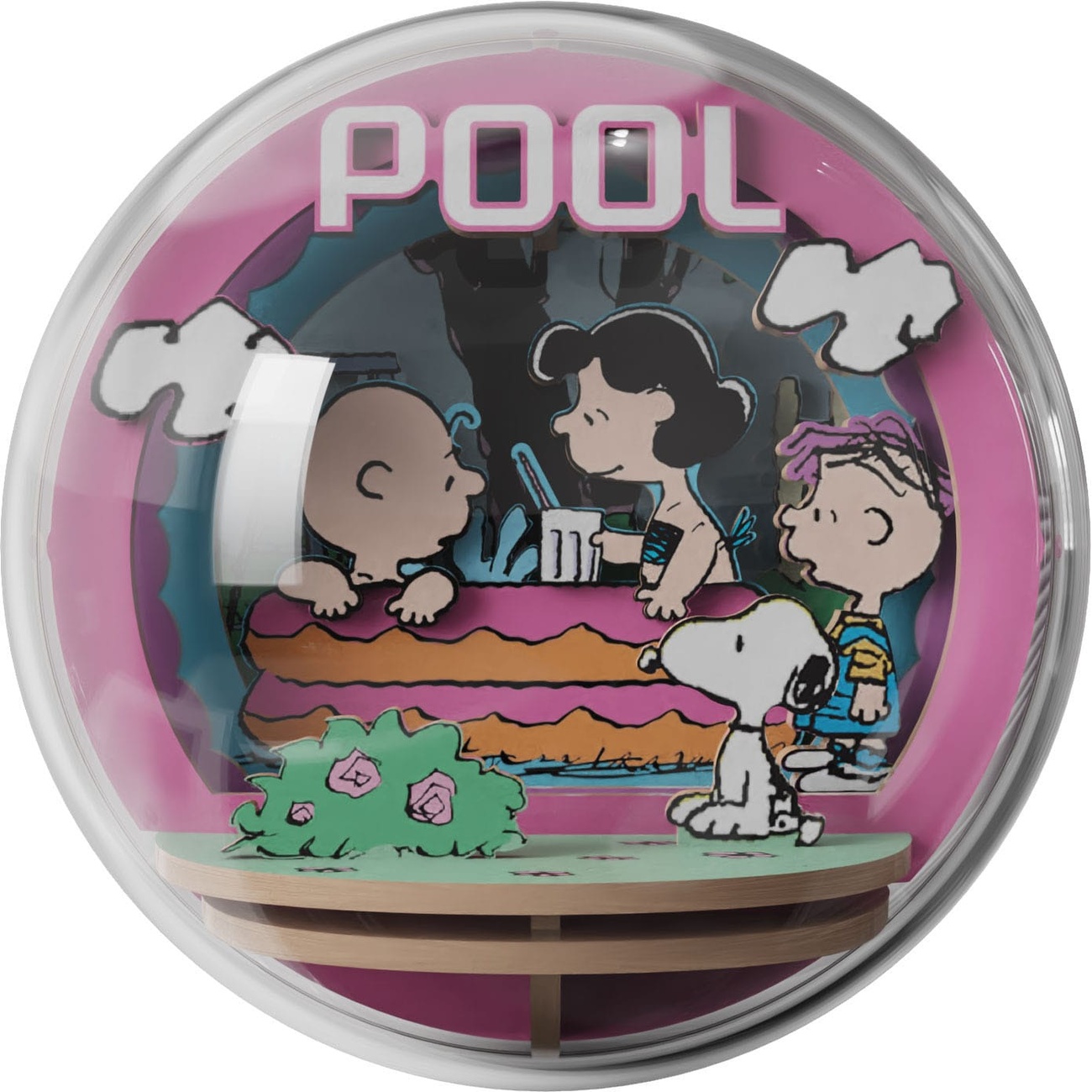 The Peanuts Puremind Maqueta Wooden Theater Globe Cool Pool