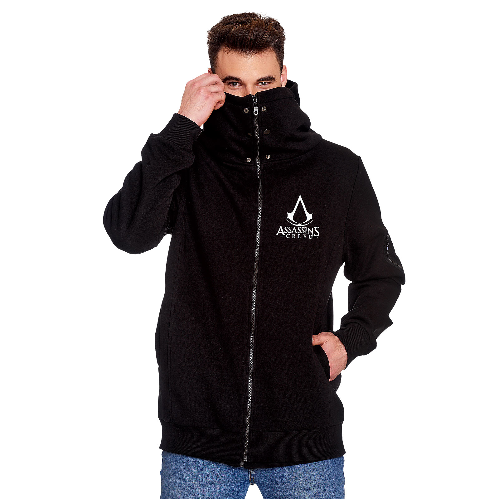 Assassins Creed - Sweat à capuche logo double couche noir