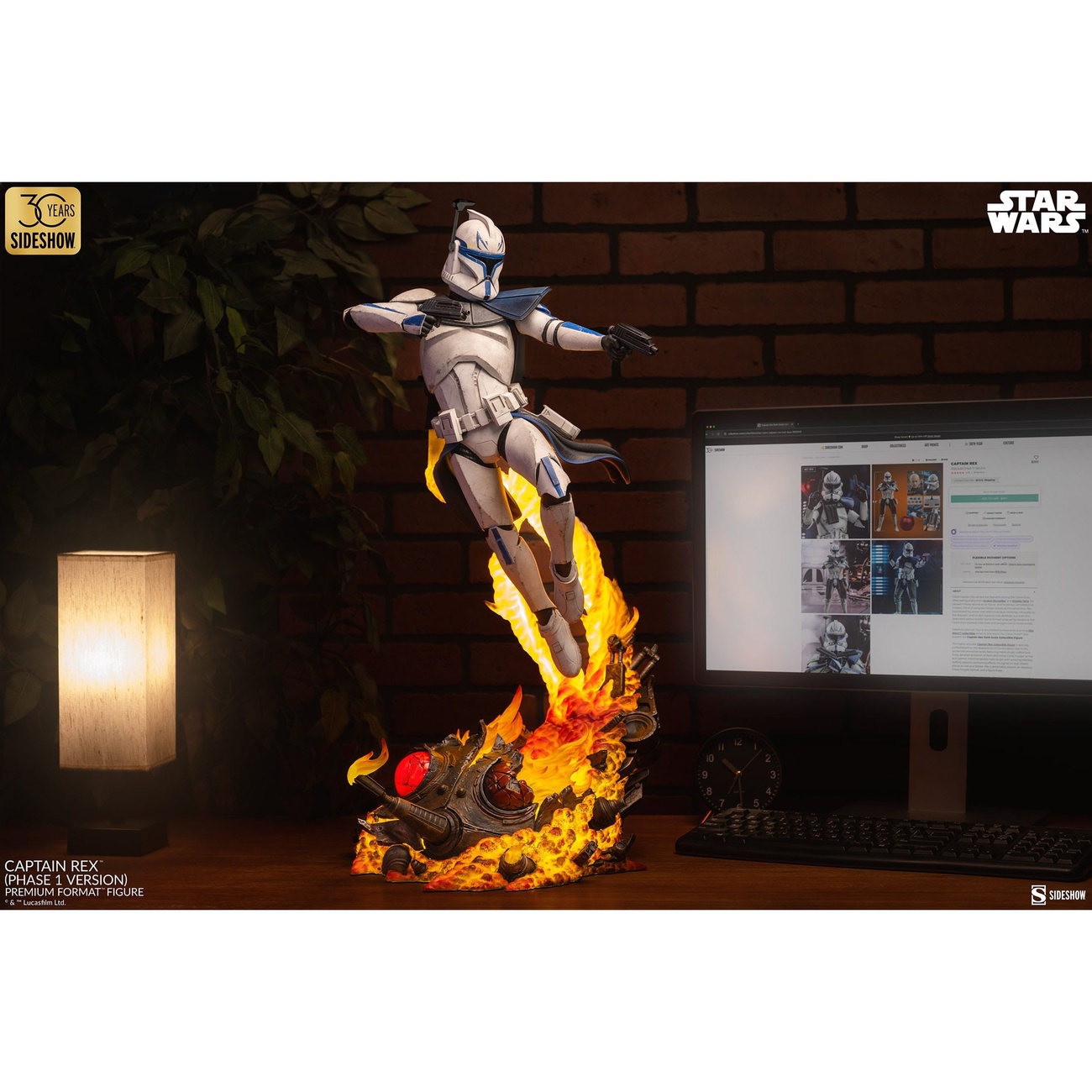 Star Wars Figura Premium Format Captain Rex (Versión Fase 1) Sideshow Exclusive 68 cm