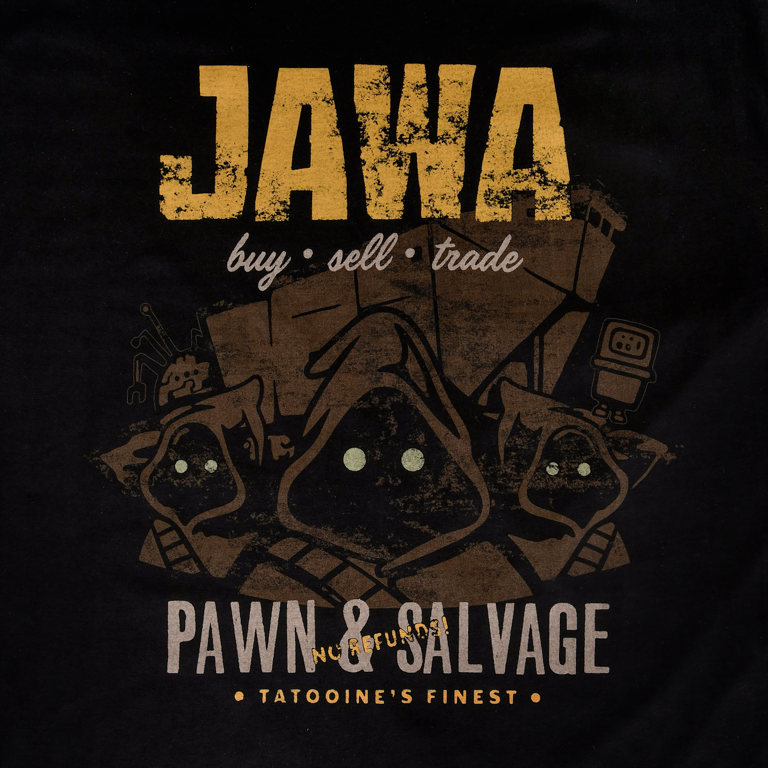 Star Wars - Jawa Pawn & Salvage T-shirt zwart