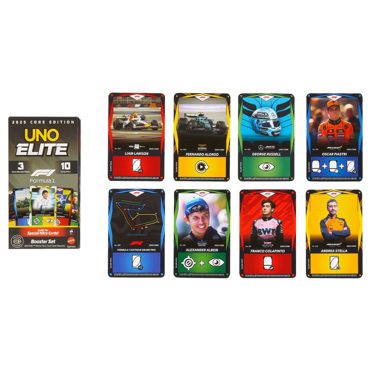 Formula 1 UNO Jeu de cartes Elite F1 Booster Set