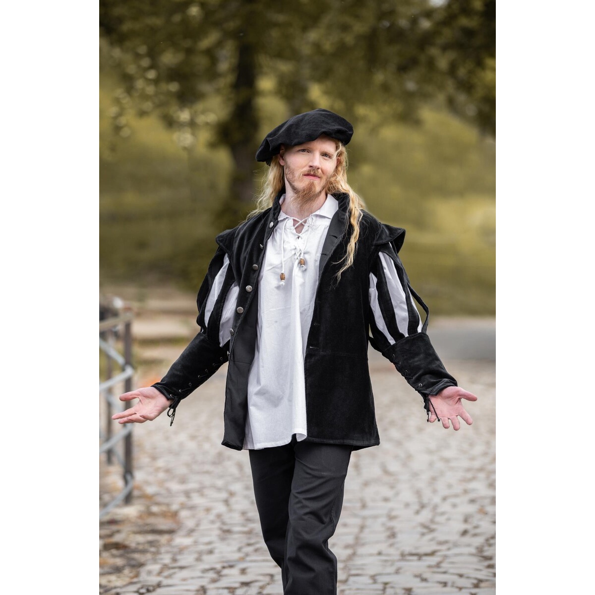 Medeltida landsknektjacka Brandolf svart