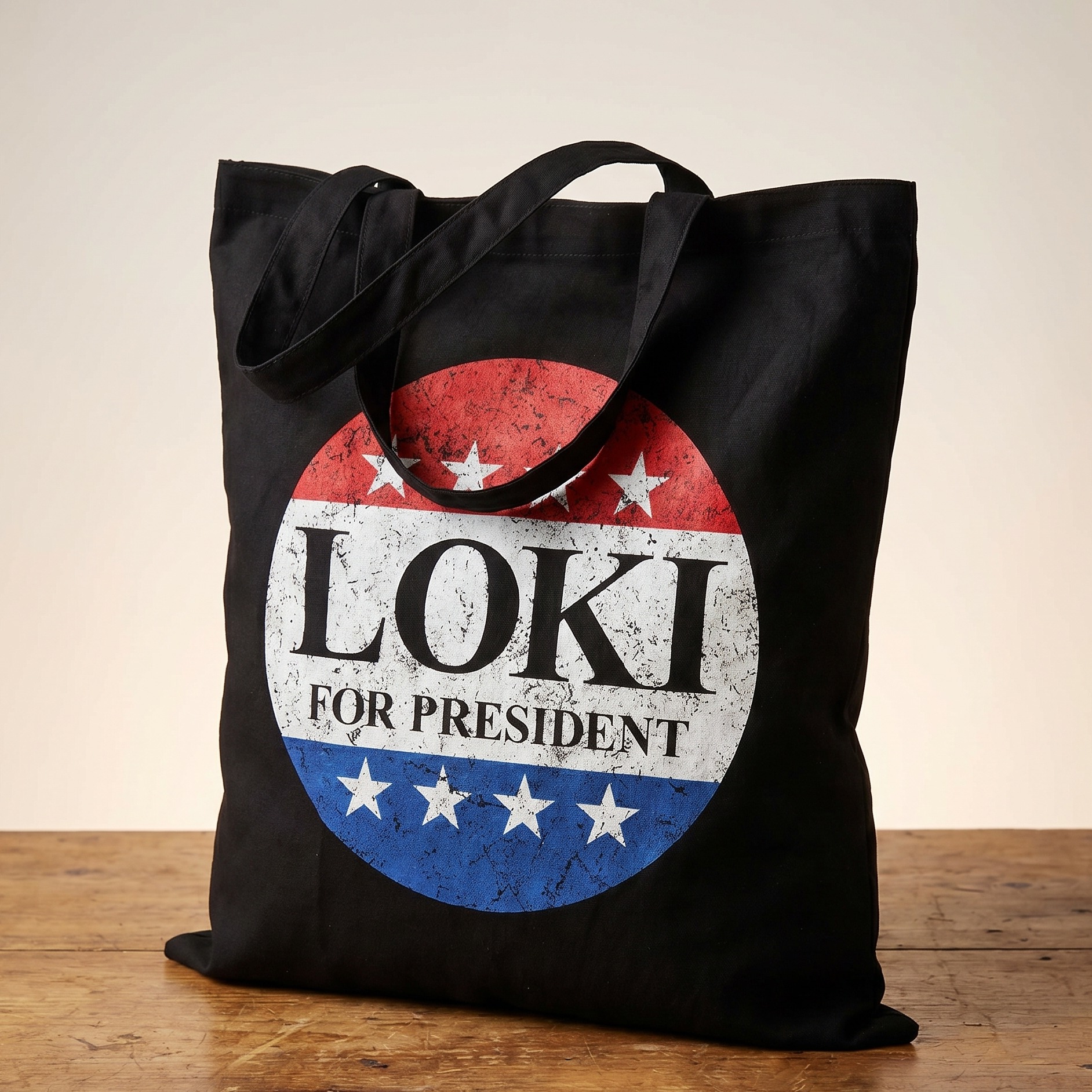 Torba na ramię For President dla fanów Lokiego