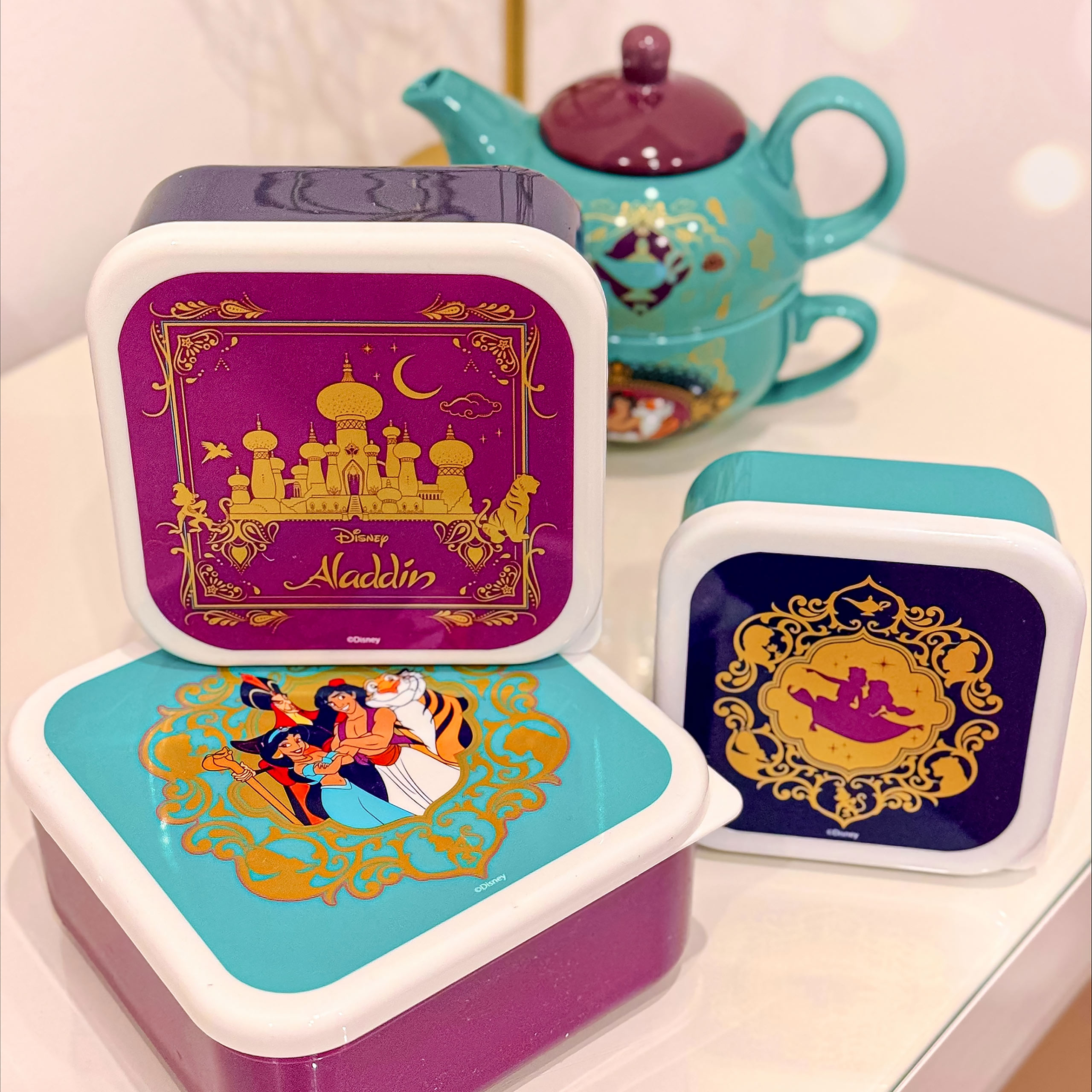 Aladdin - Jasmine en Aladdin Lunchbox Set van 3