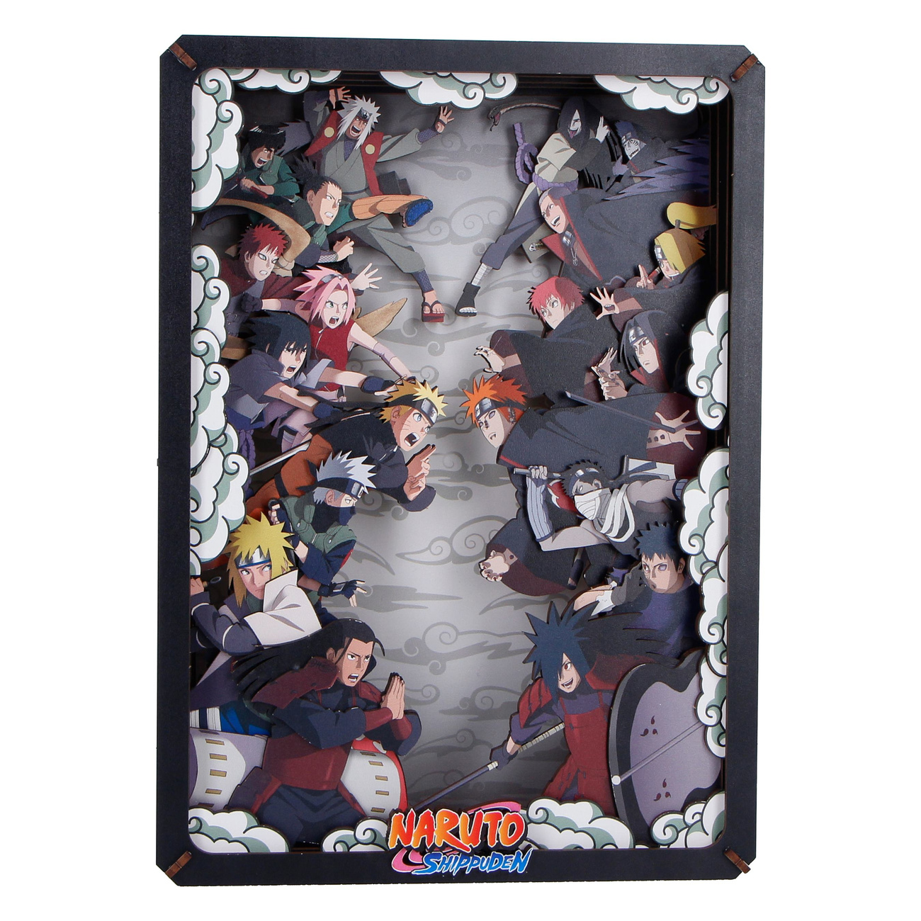 Naruto - Combat Wooden Theatre 3D Bilderrahmen