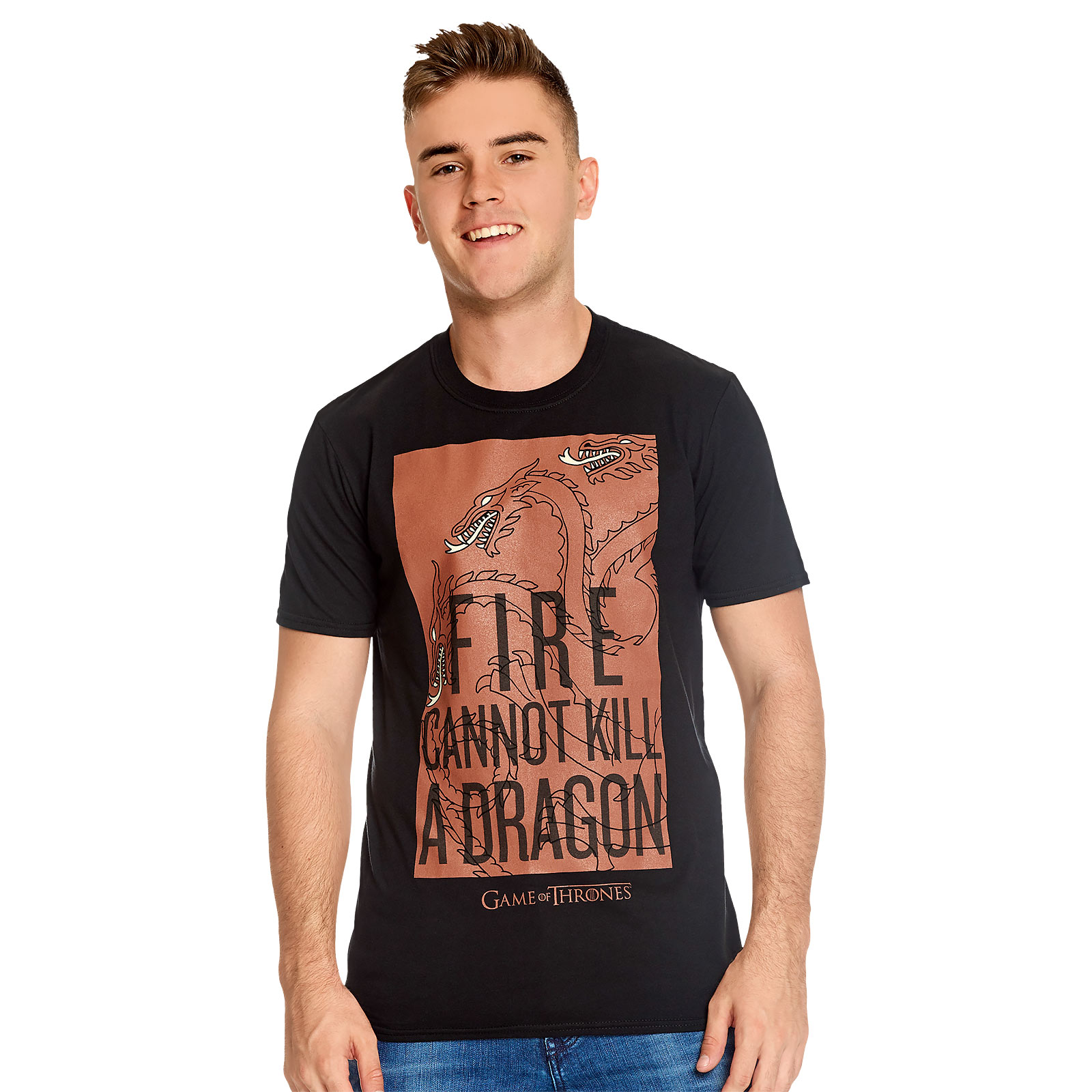 Game of Thrones - Fire Cannot Kill a Dragon Targaryen T-Shirt schwarz