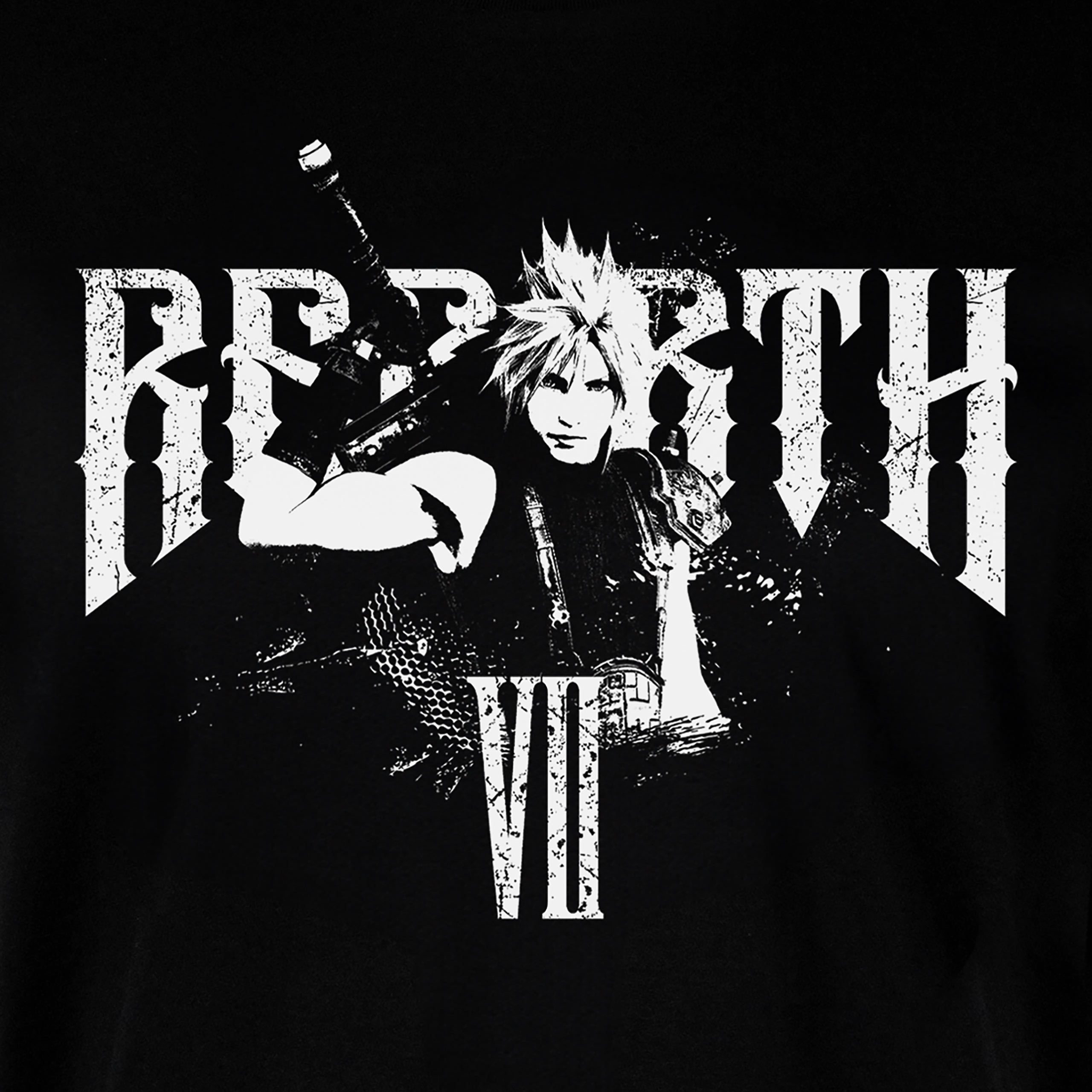 Final Fantasy - Rebirth Cloud Strife T-Shirt Noir