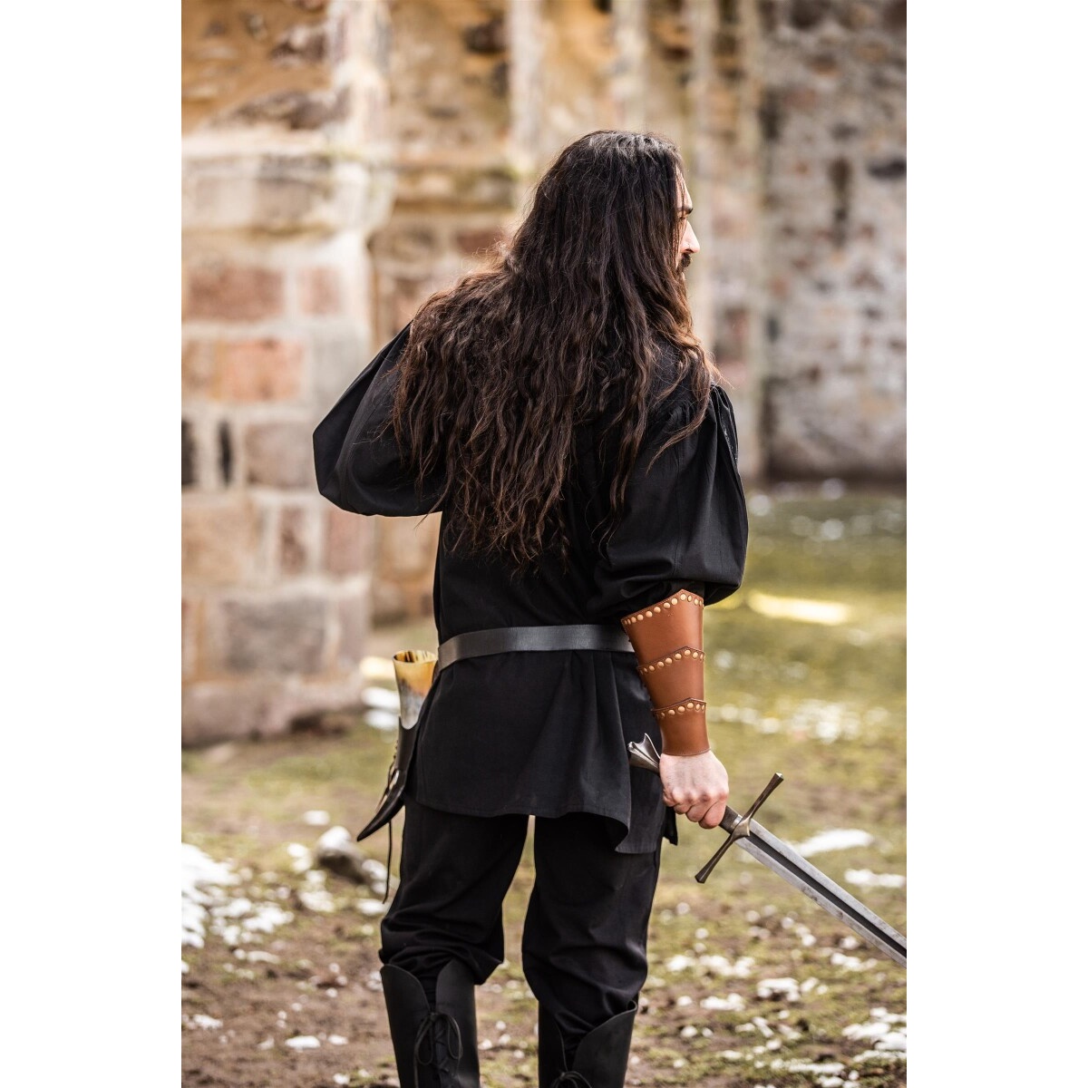 Camisa medieval Ulrich negra