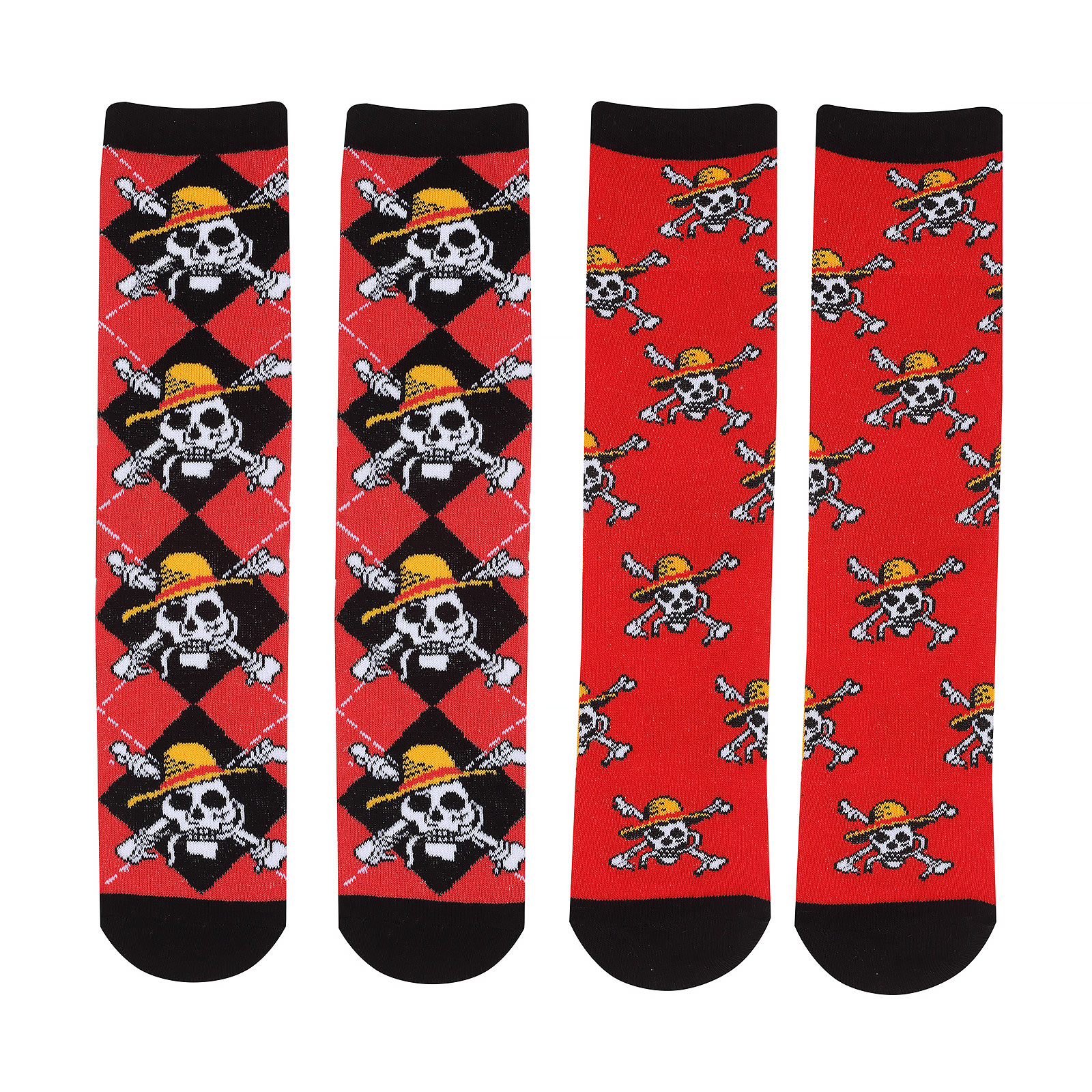 One Piece - Set di 2 paia di calzini Logo Repeat
