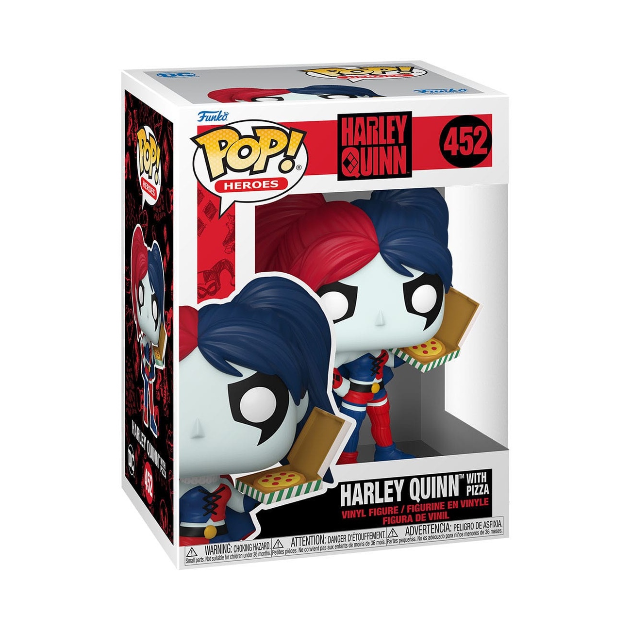 DC Comics: Harley Quinn Takeover POP! Heroes figura in vinile Harley with Pizza 9 cm
