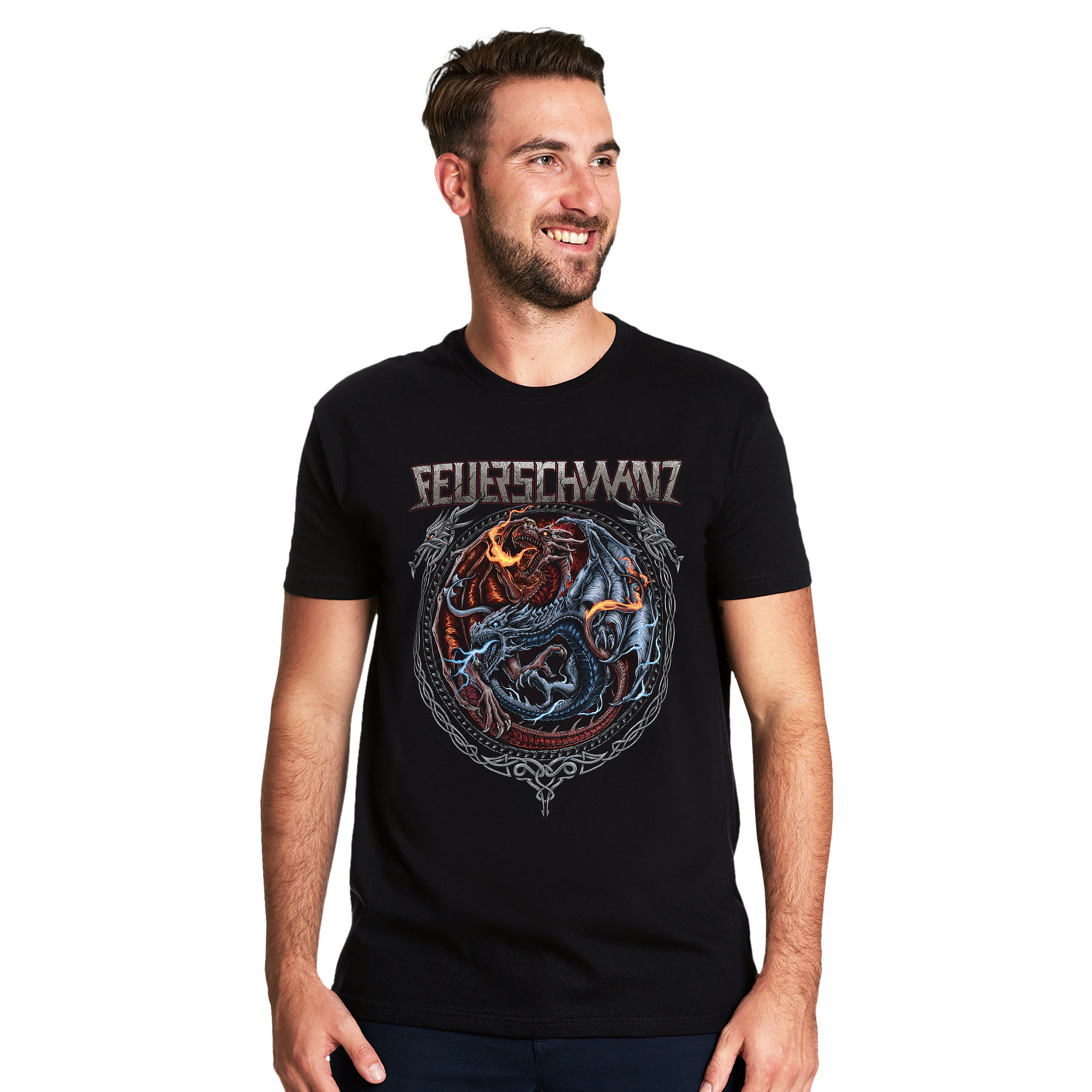 Feuerschwanz - T-Shirt Ice & Fire noir