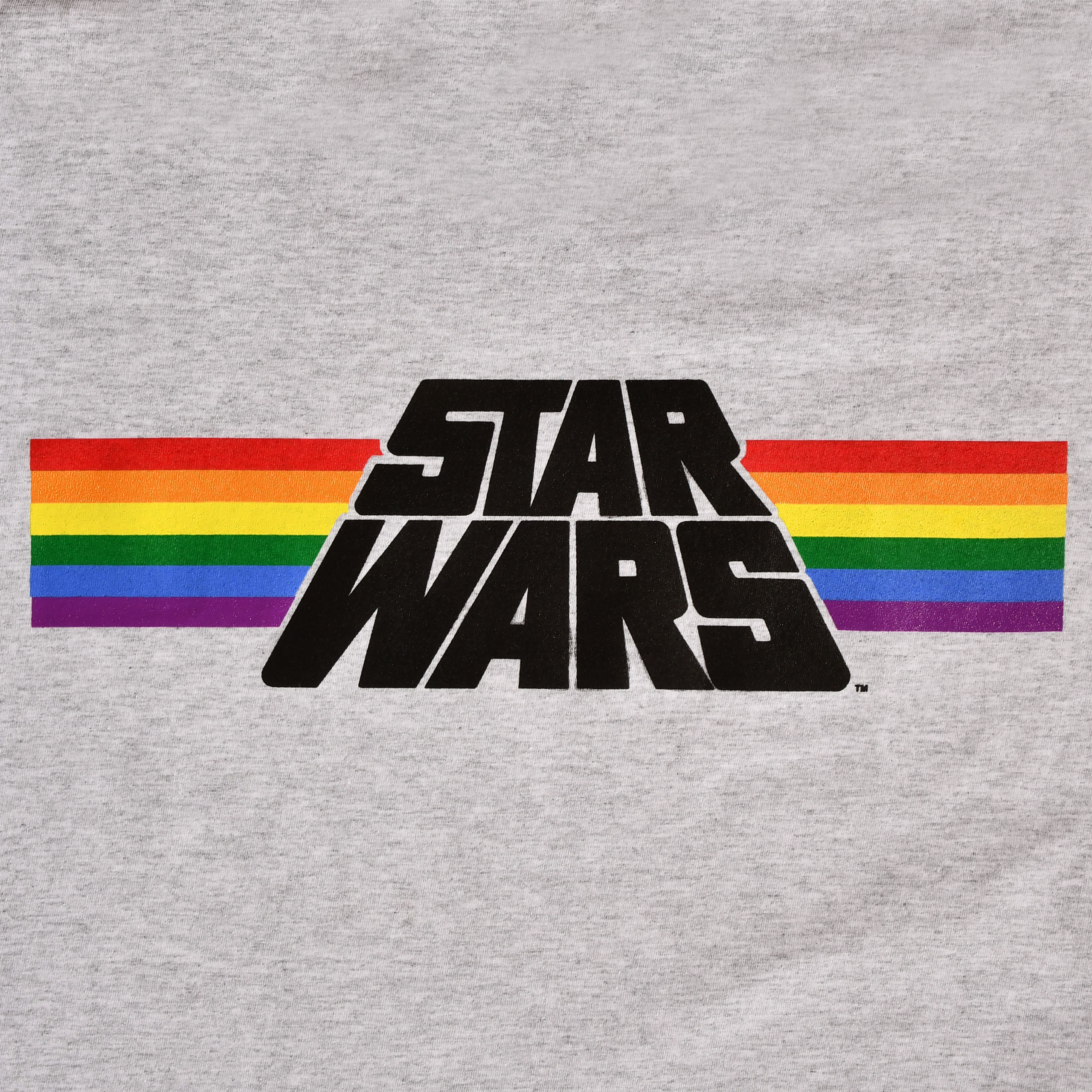 Star Wars - Classic Rainbow Logo Pride T-Shirt grau