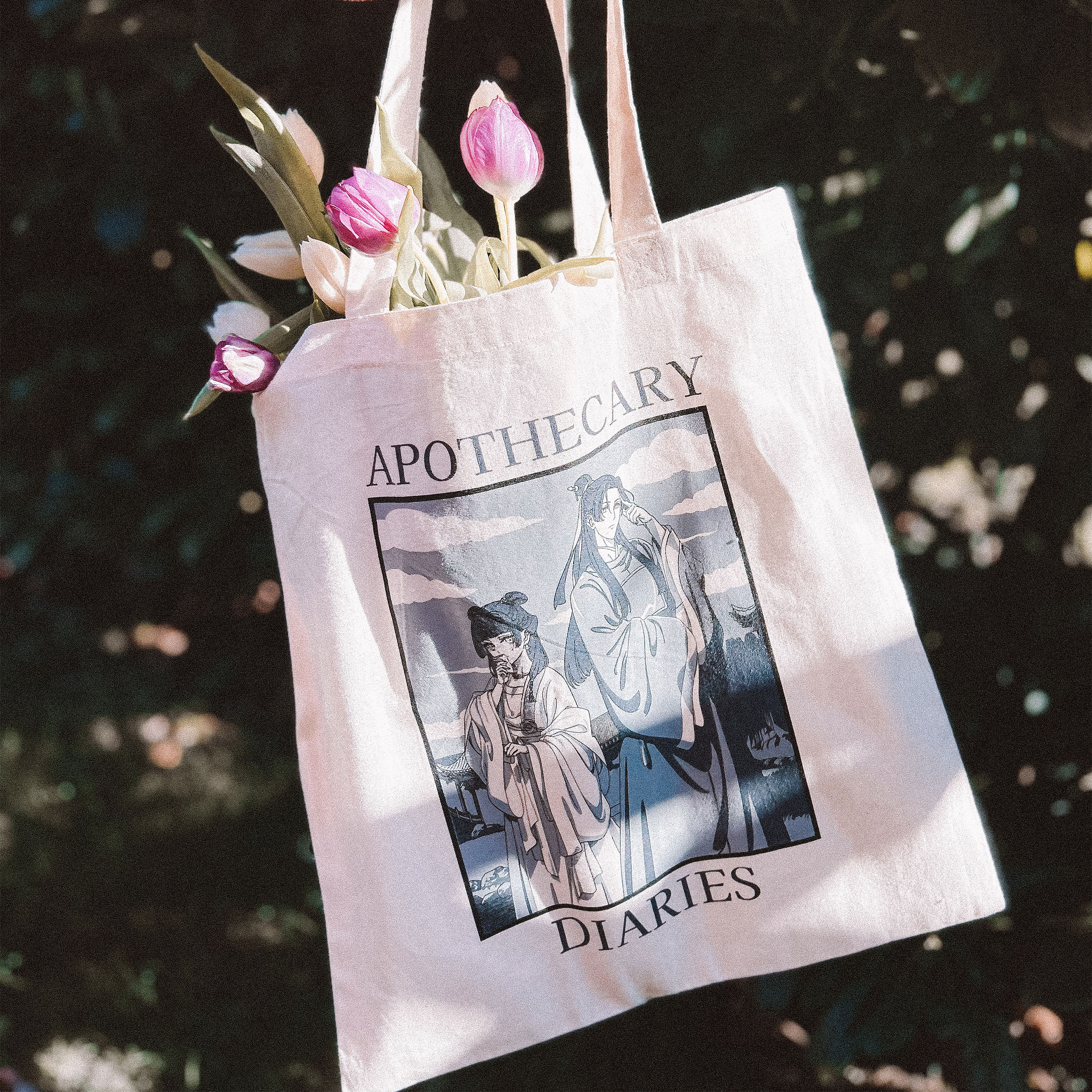 Tote bag de Maomao y Jinshi para fans de The Apothecary Diaries