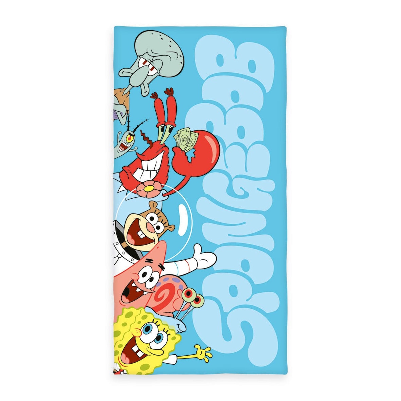 SpongeBob Kanciastoporty Ręcznik welurowy 75 x 150 cm