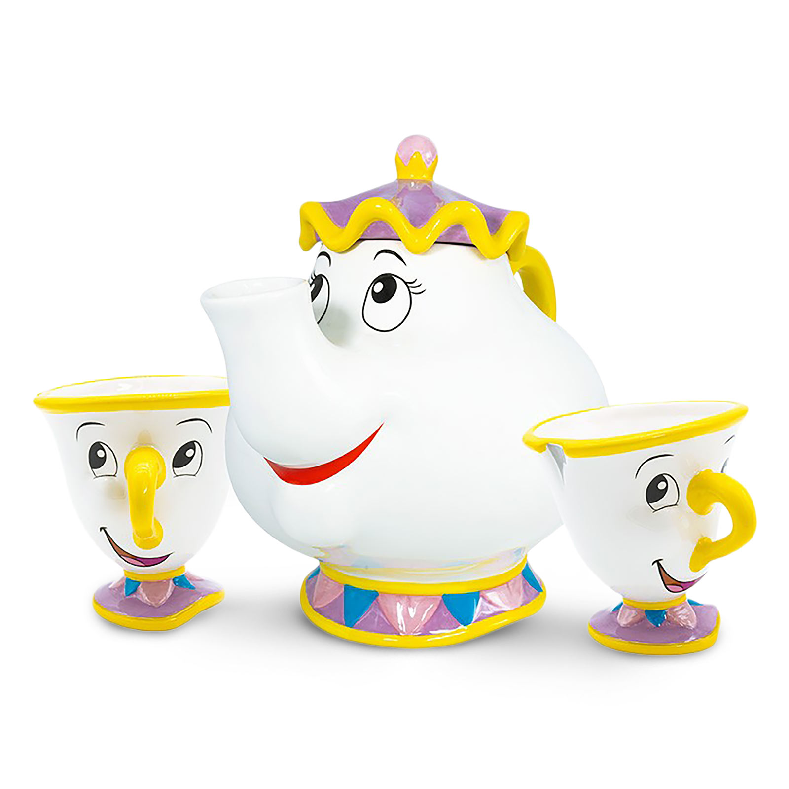 La Bella e la Bestia - Mrs. Potts e Chip set da tè da 3 pezzi